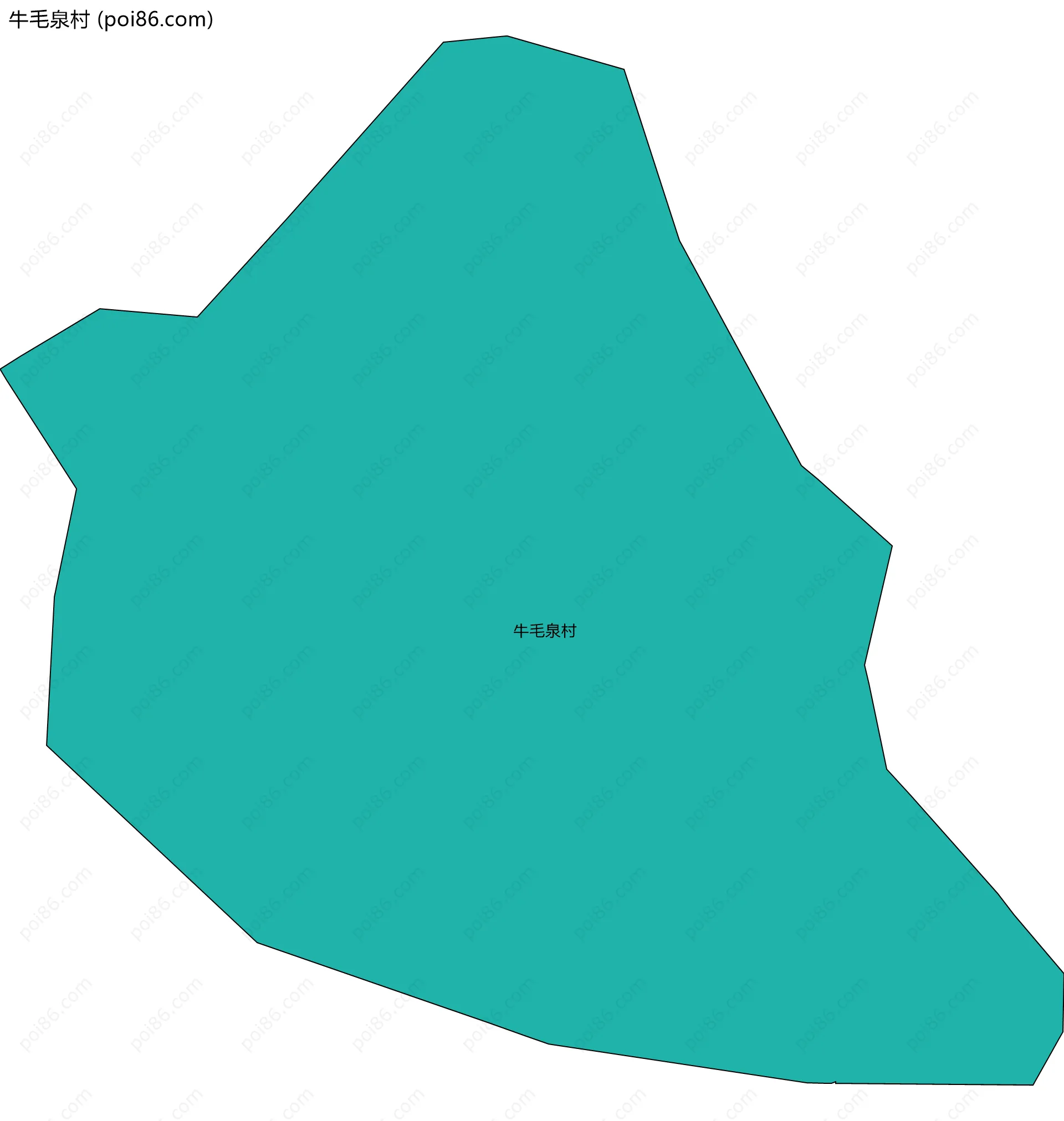 牛毛泉村边界地图