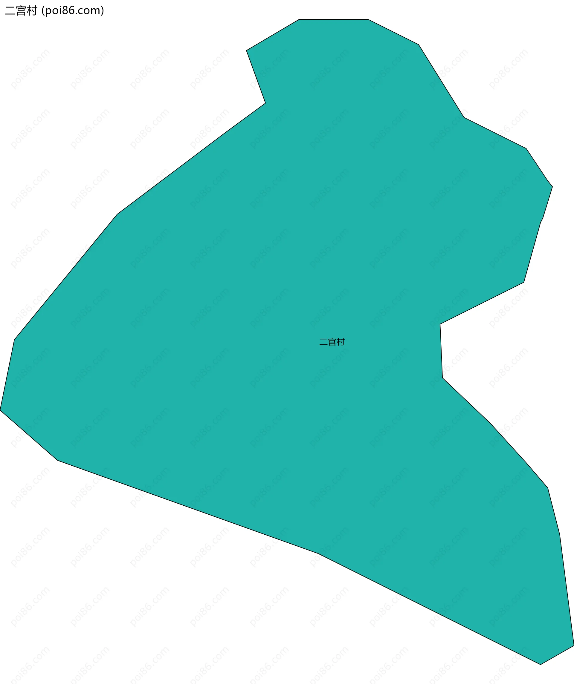 二宫村边界地图