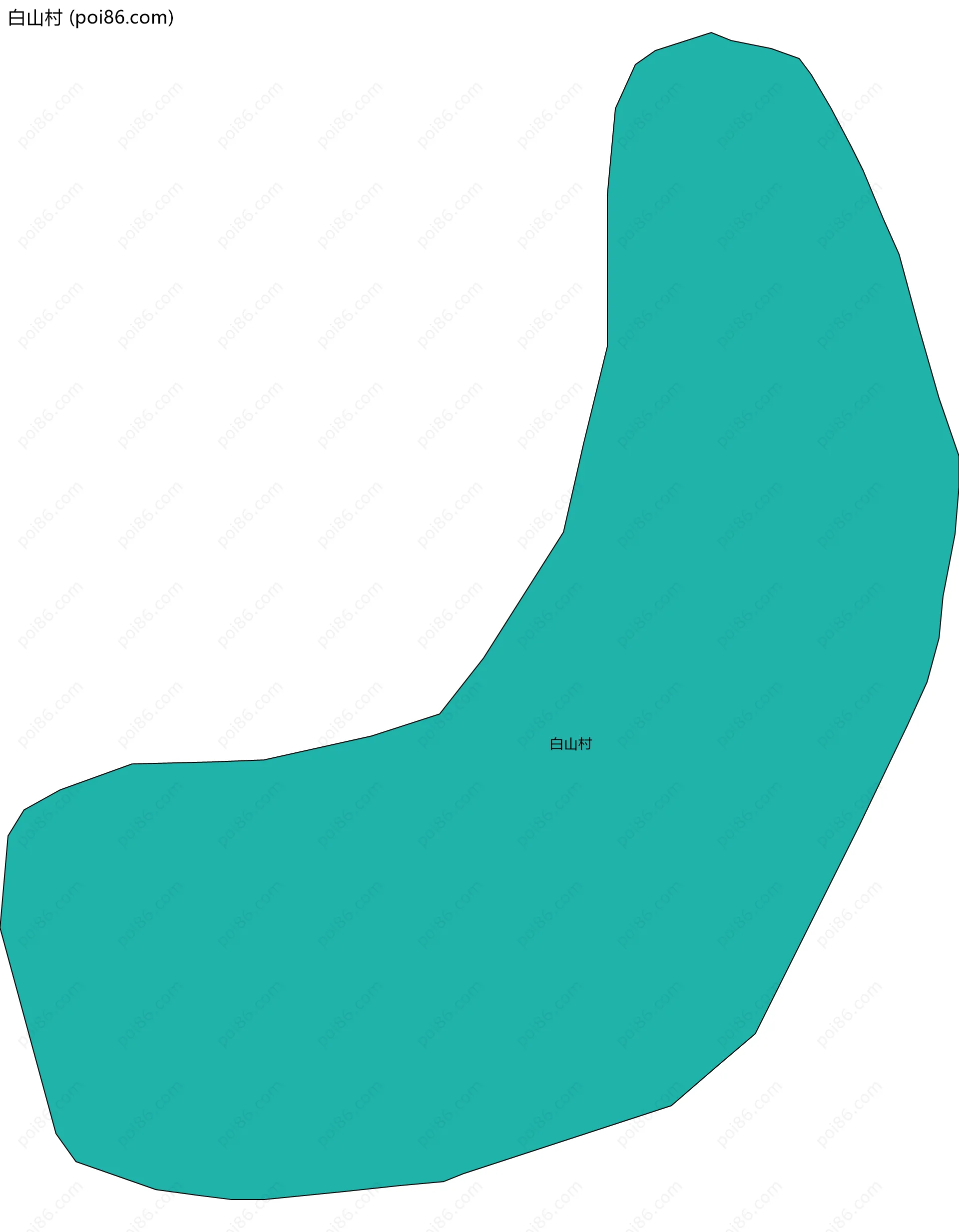 白山村边界地图