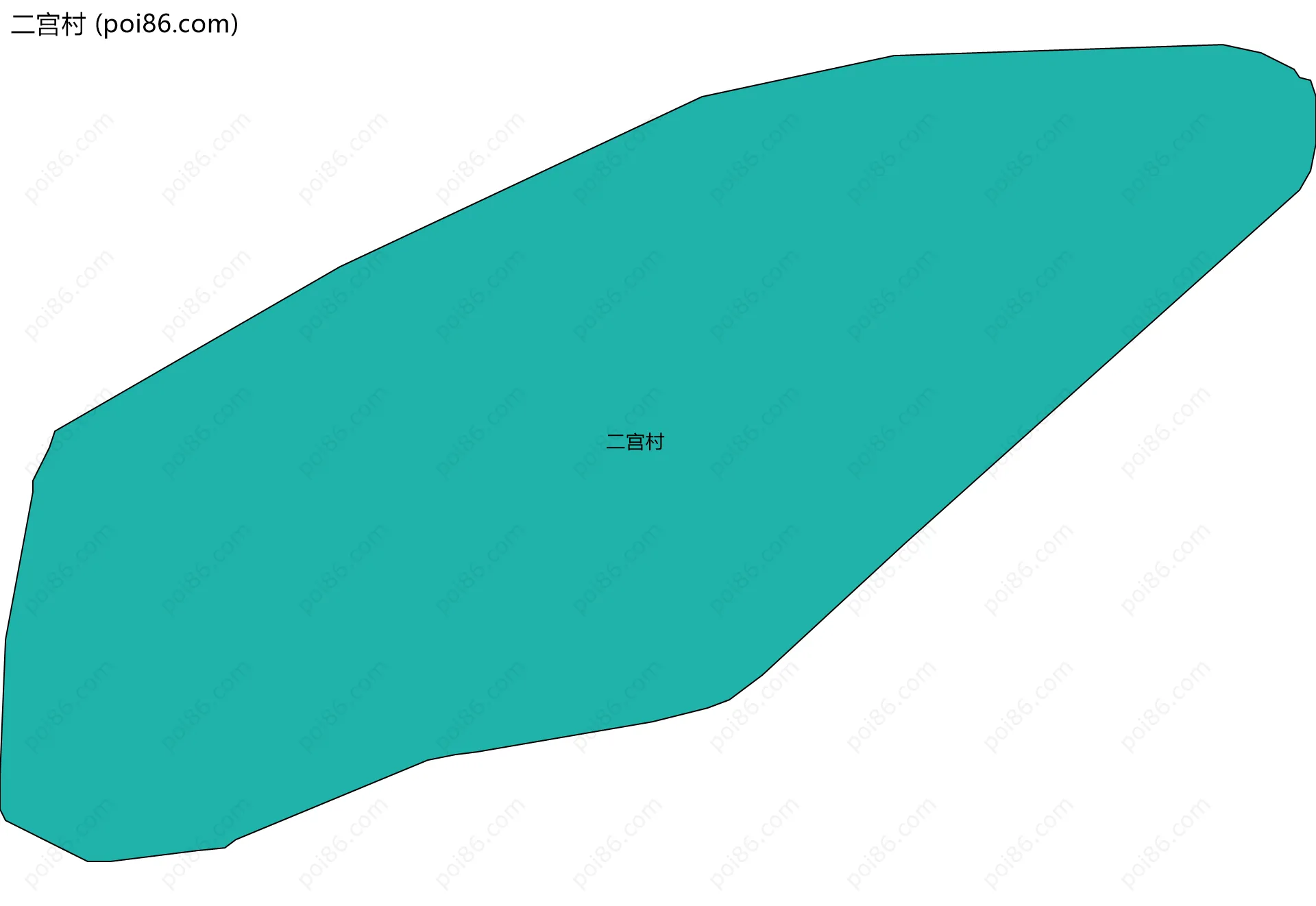 二宫村边界地图