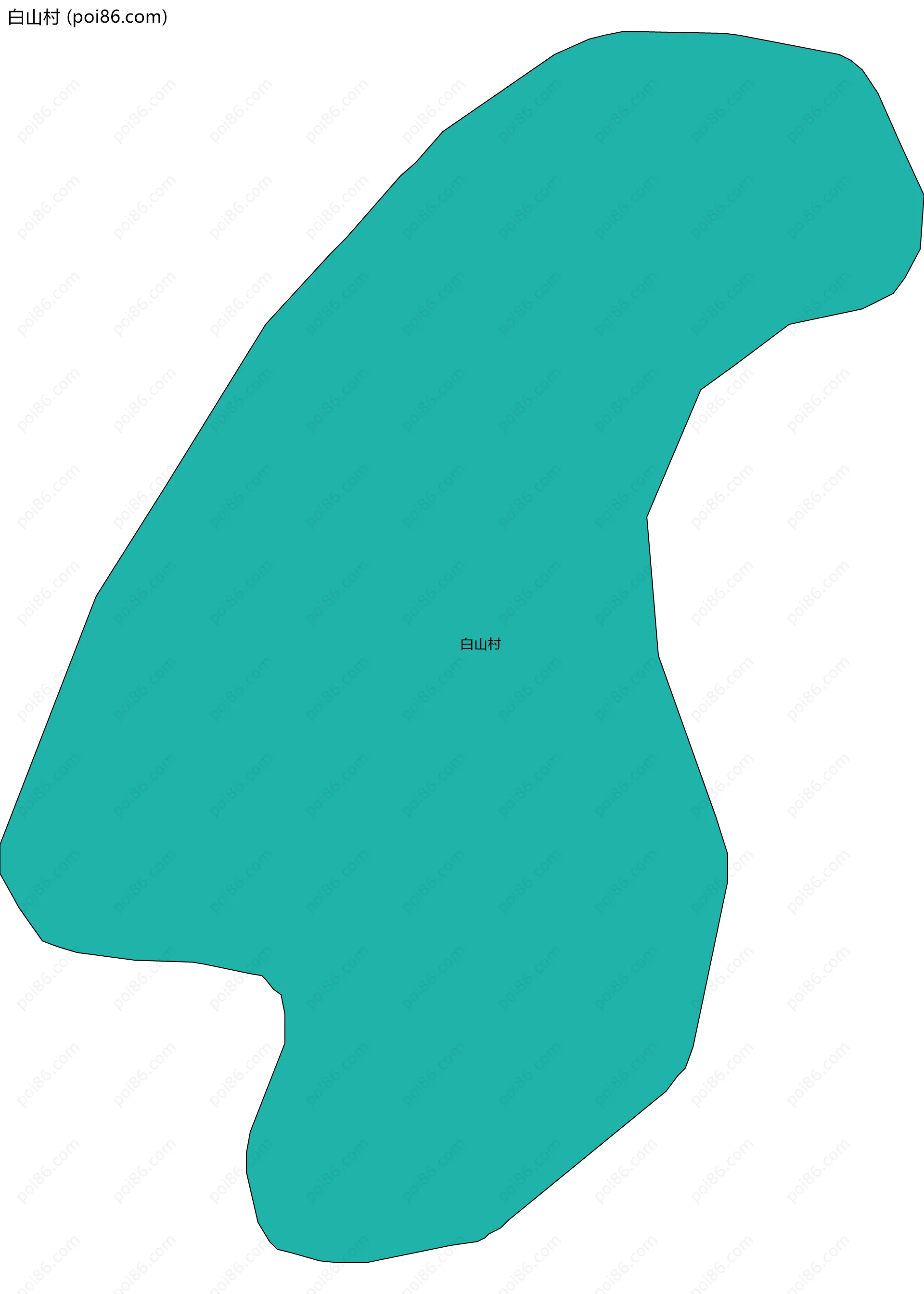 白山村边界地图