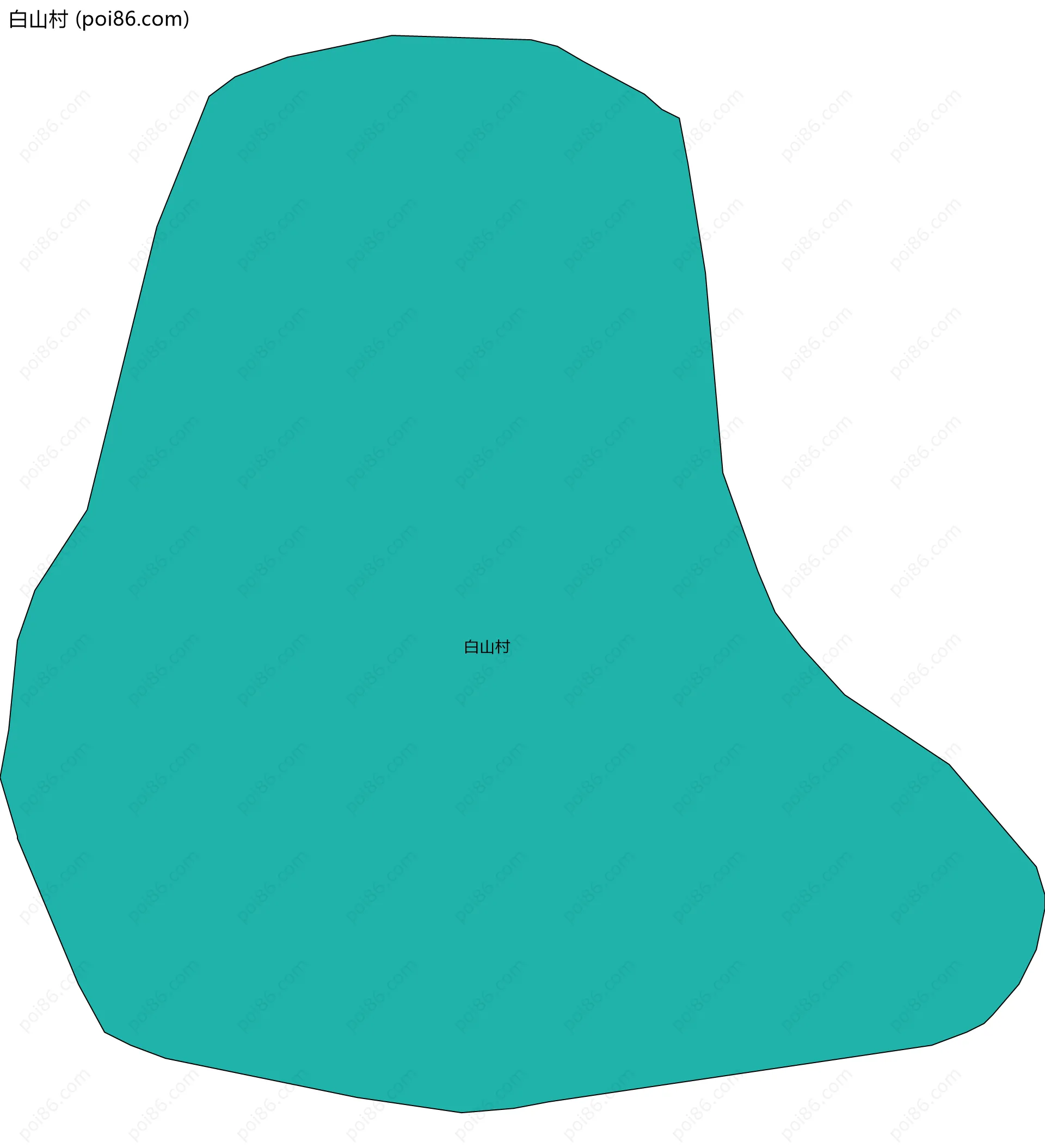 白山村边界地图