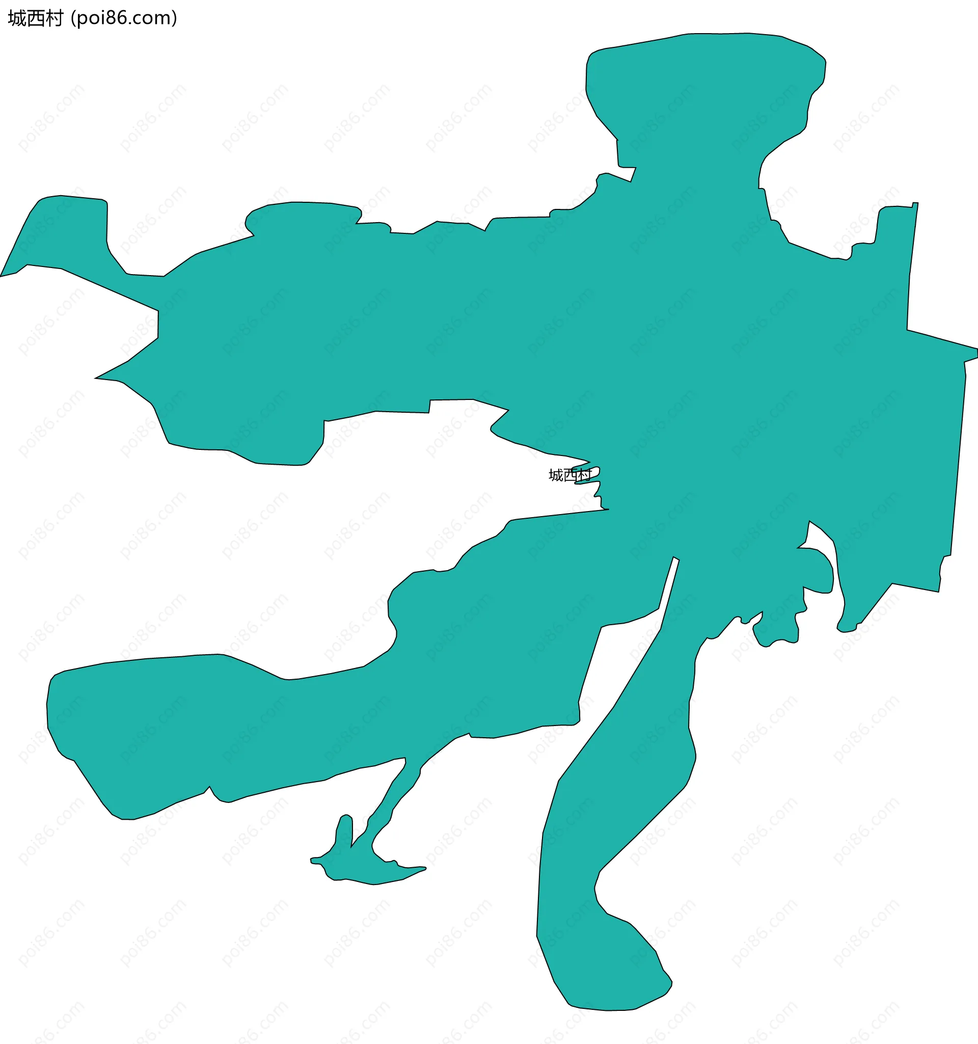 城西村边界地图