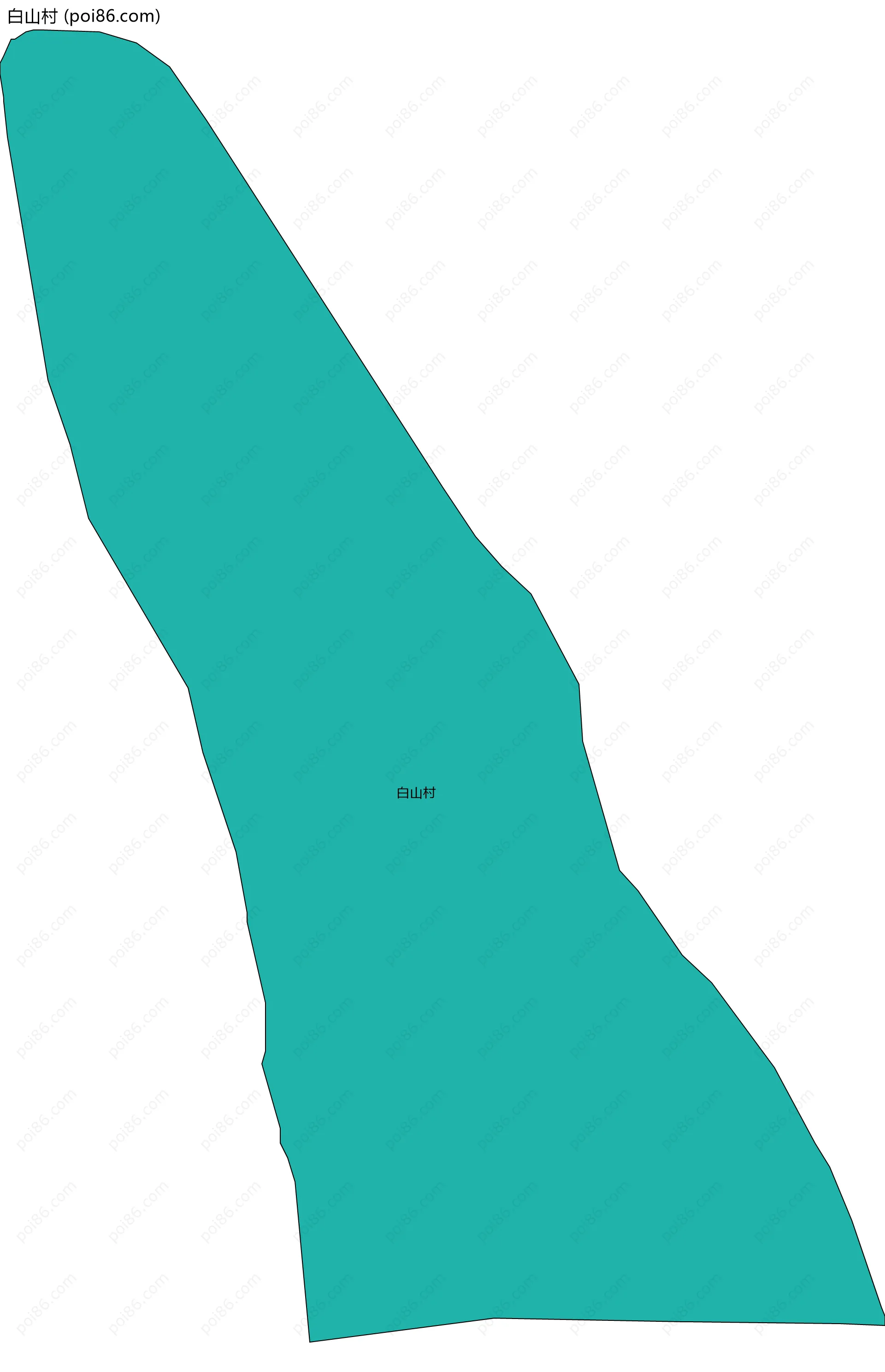 白山村边界地图