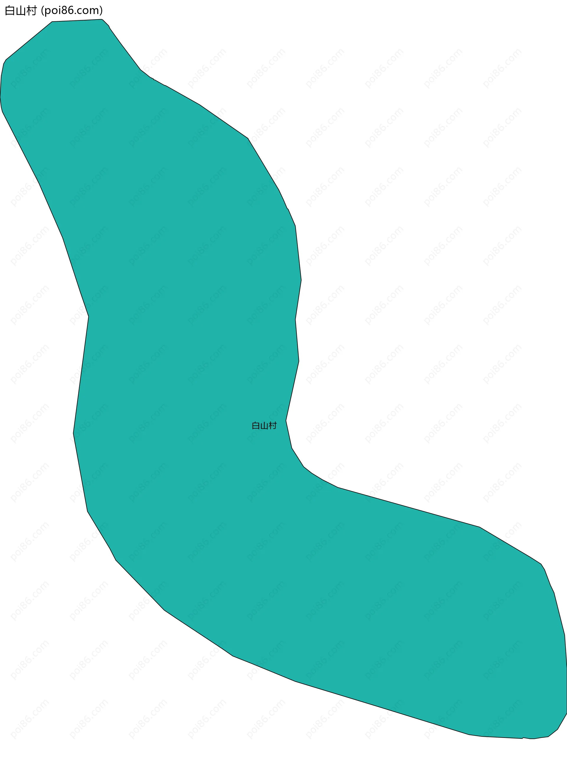 白山村边界地图