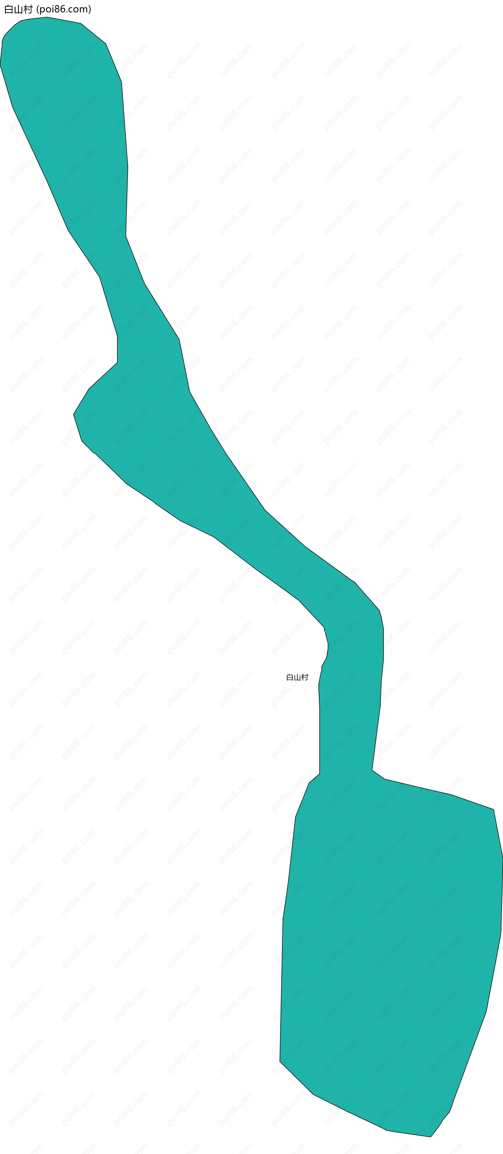 白山村边界地图