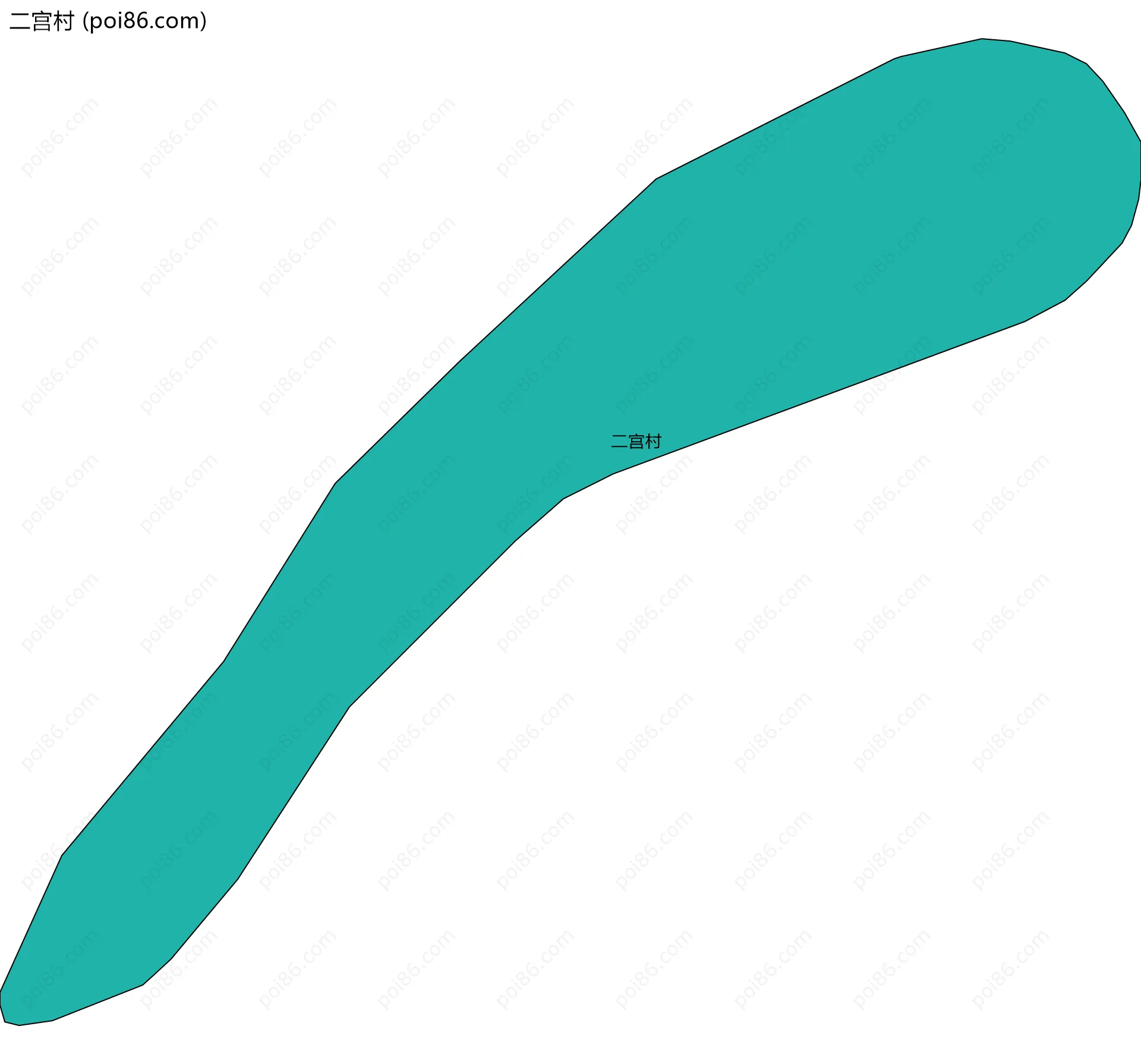 二宫村边界地图