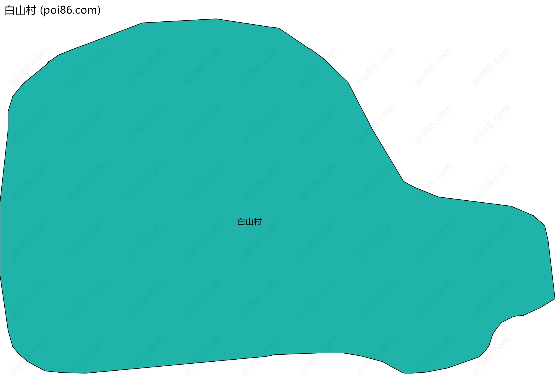 白山村边界地图