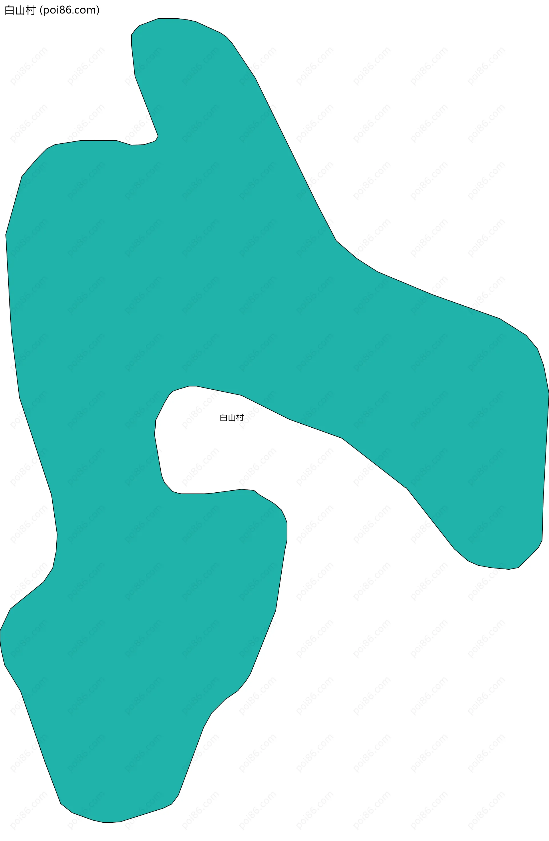 白山村边界地图