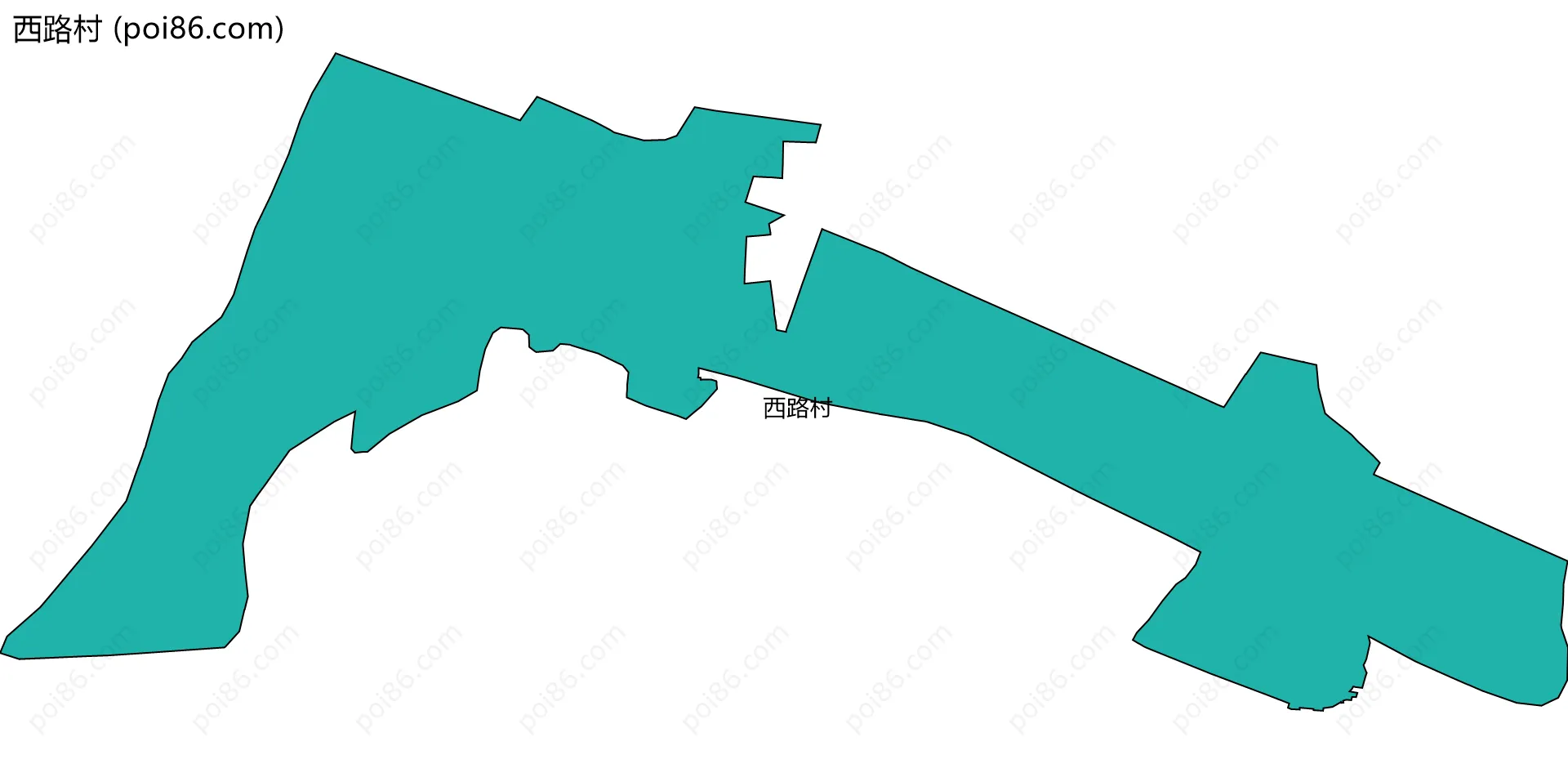 西路村边界地图