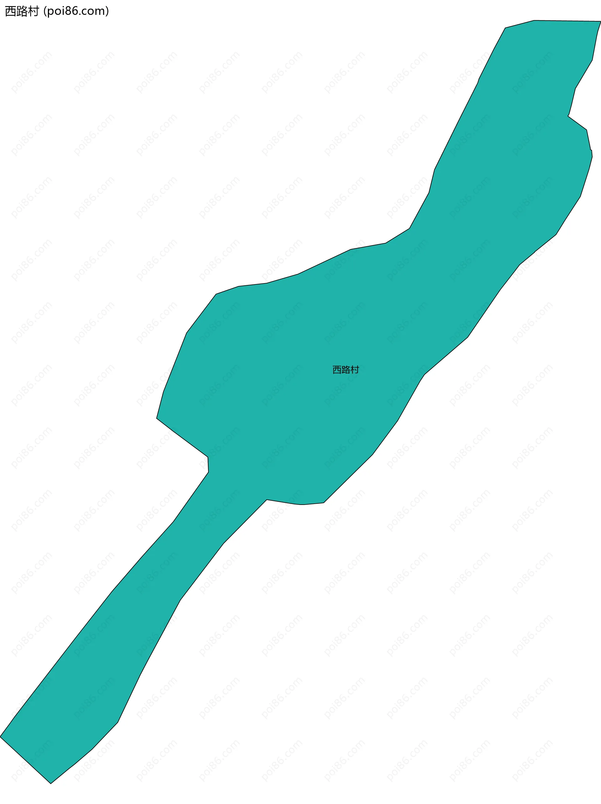 西路村边界地图