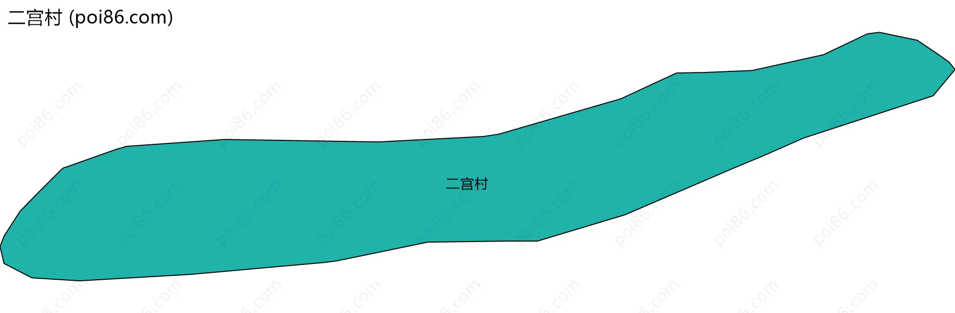 二宫村边界地图