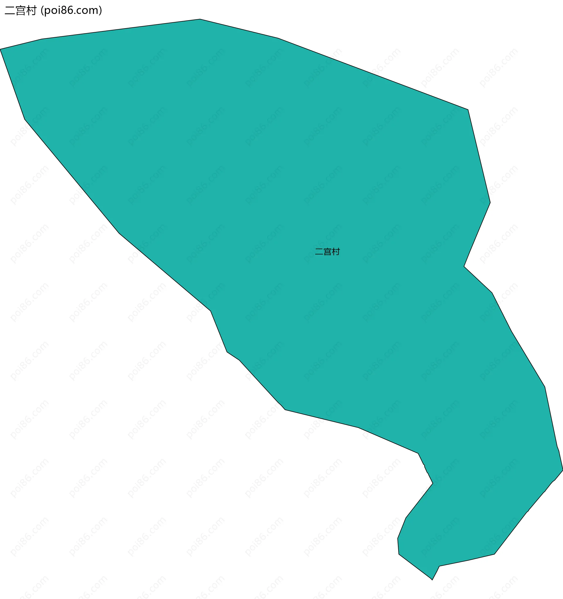 二宫村边界地图