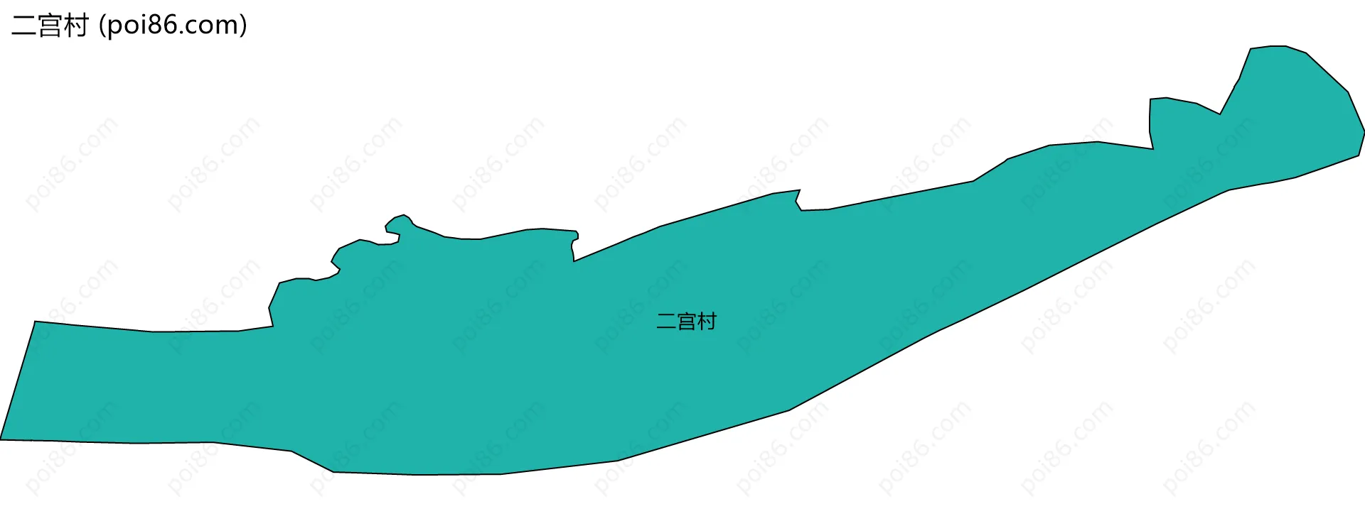 二宫村边界地图