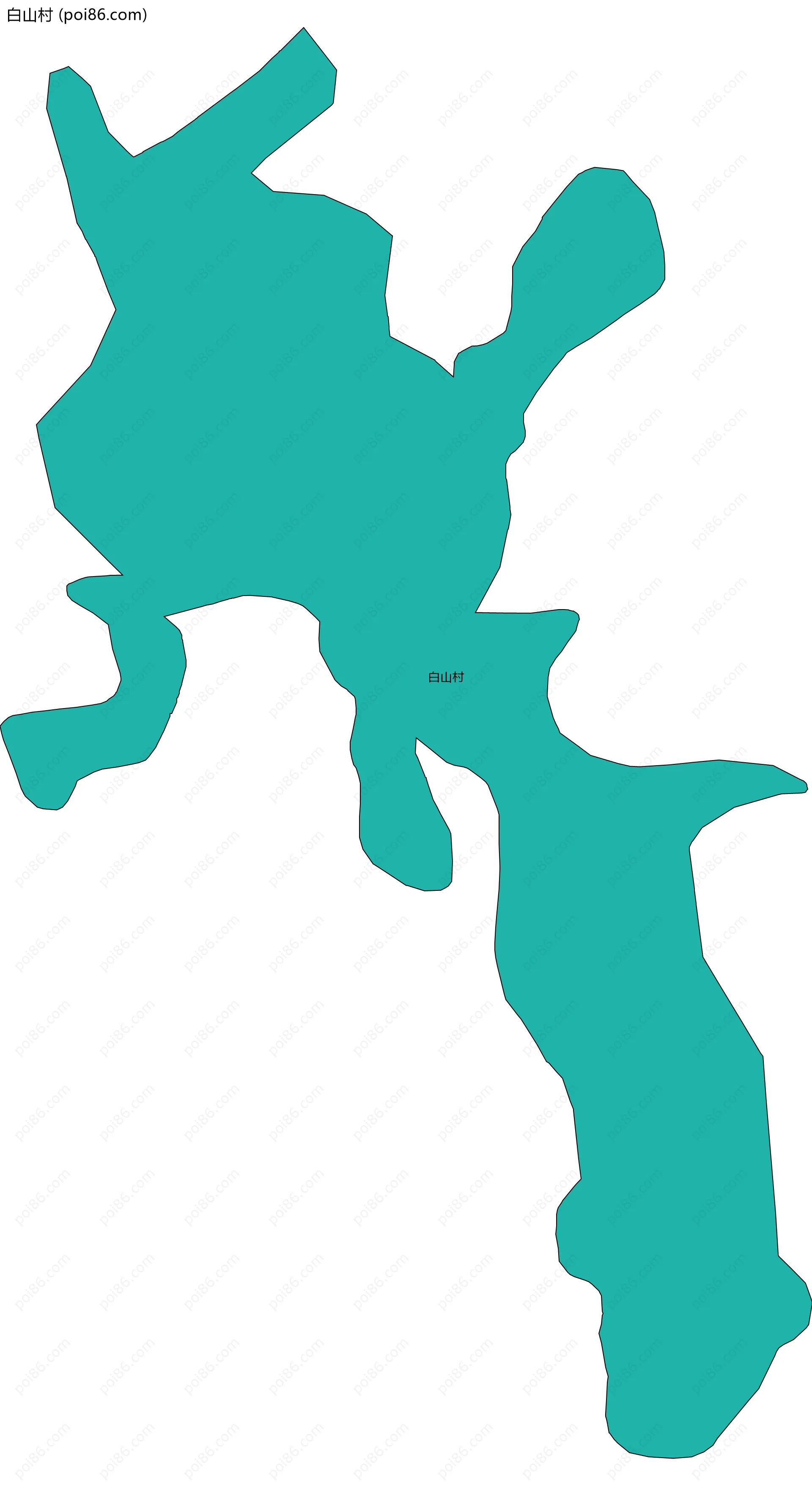 白山村边界地图