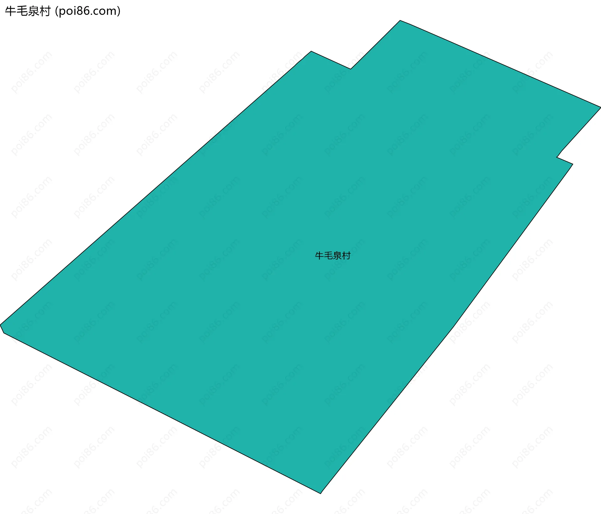 牛毛泉村边界地图