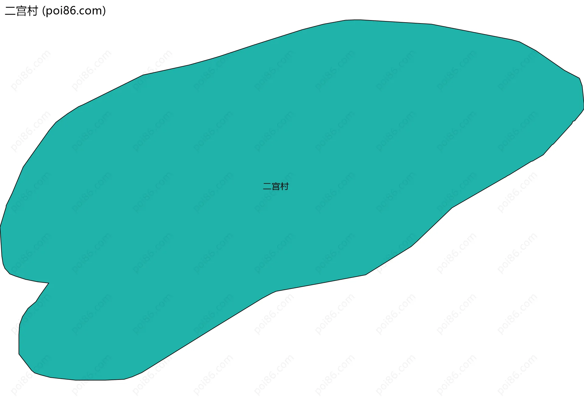 二宫村边界地图