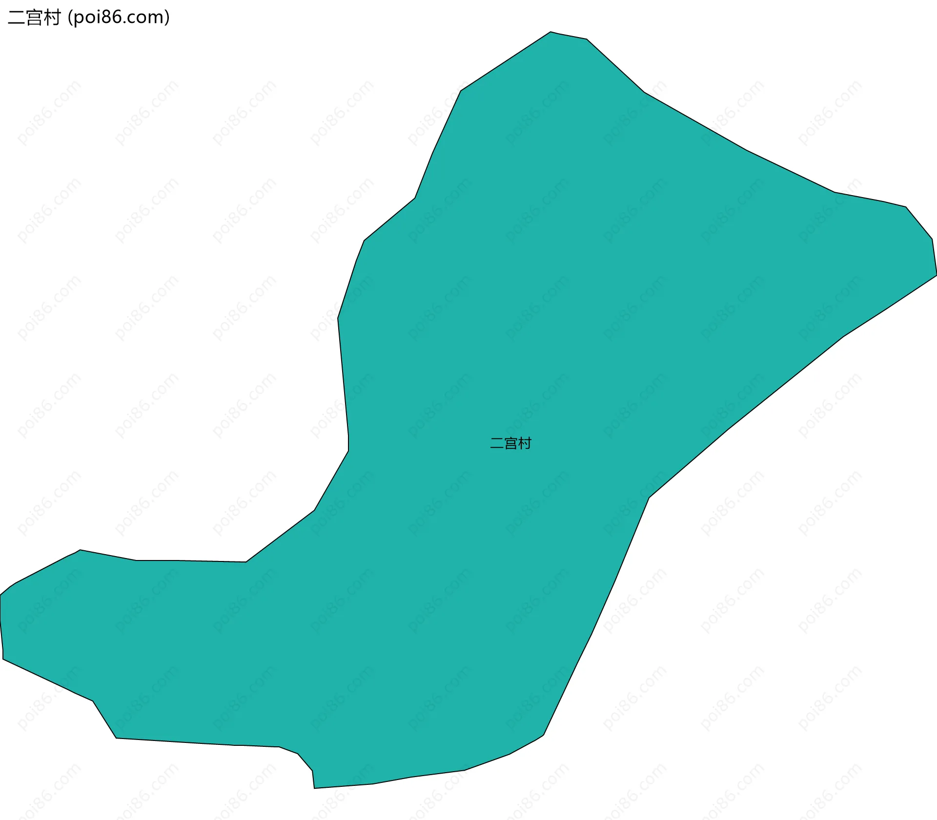 二宫村边界地图