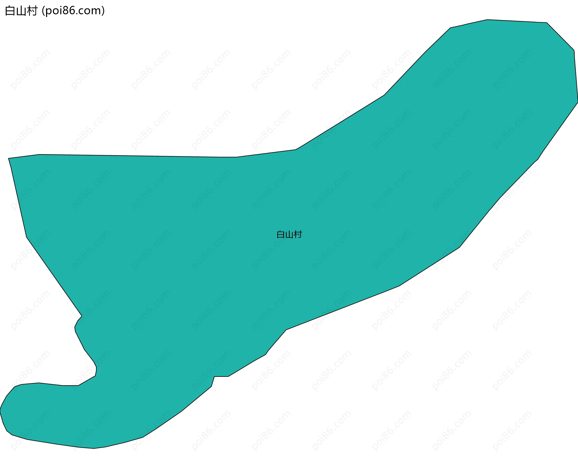 白山村边界地图