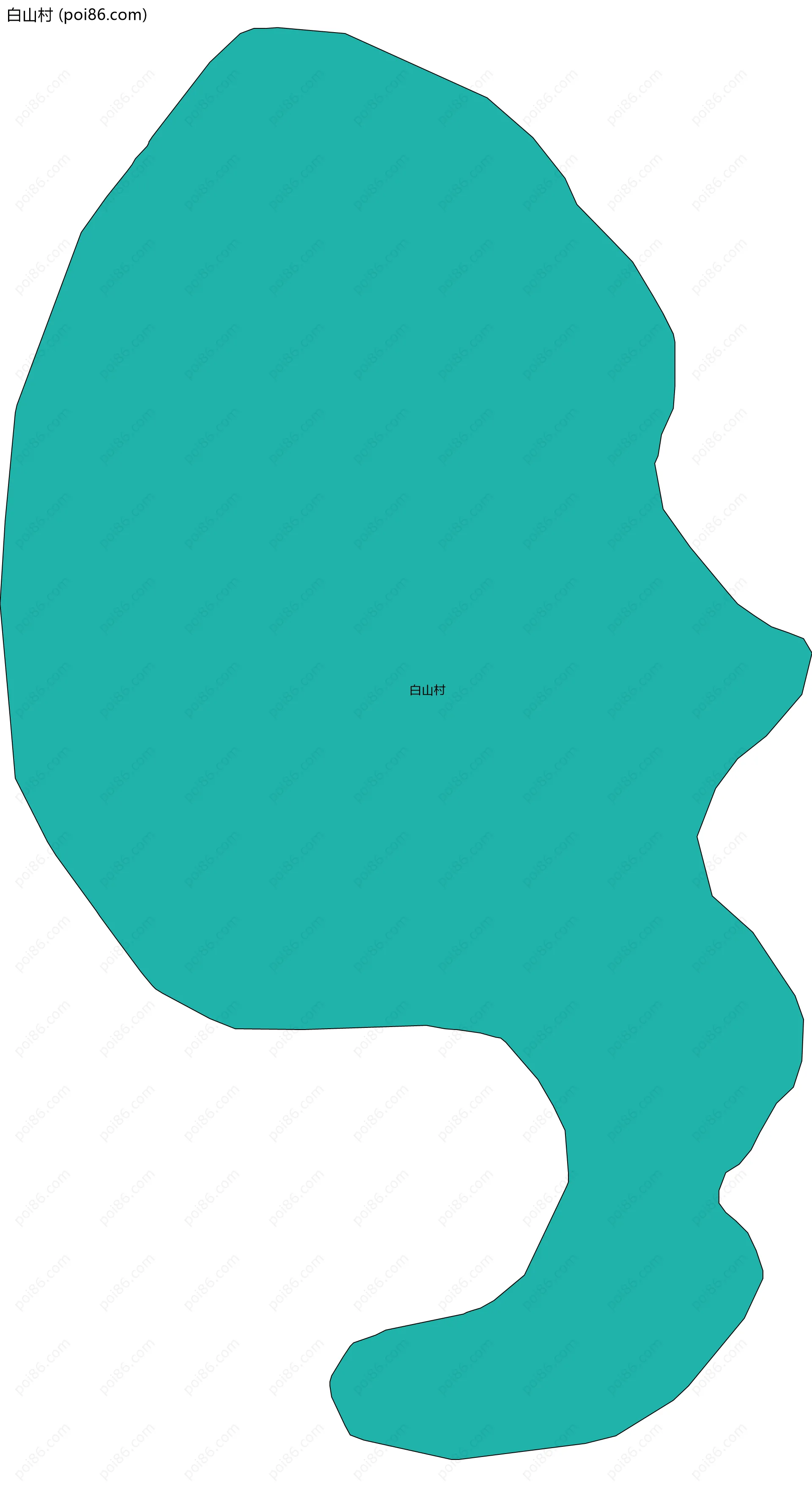 白山村边界地图