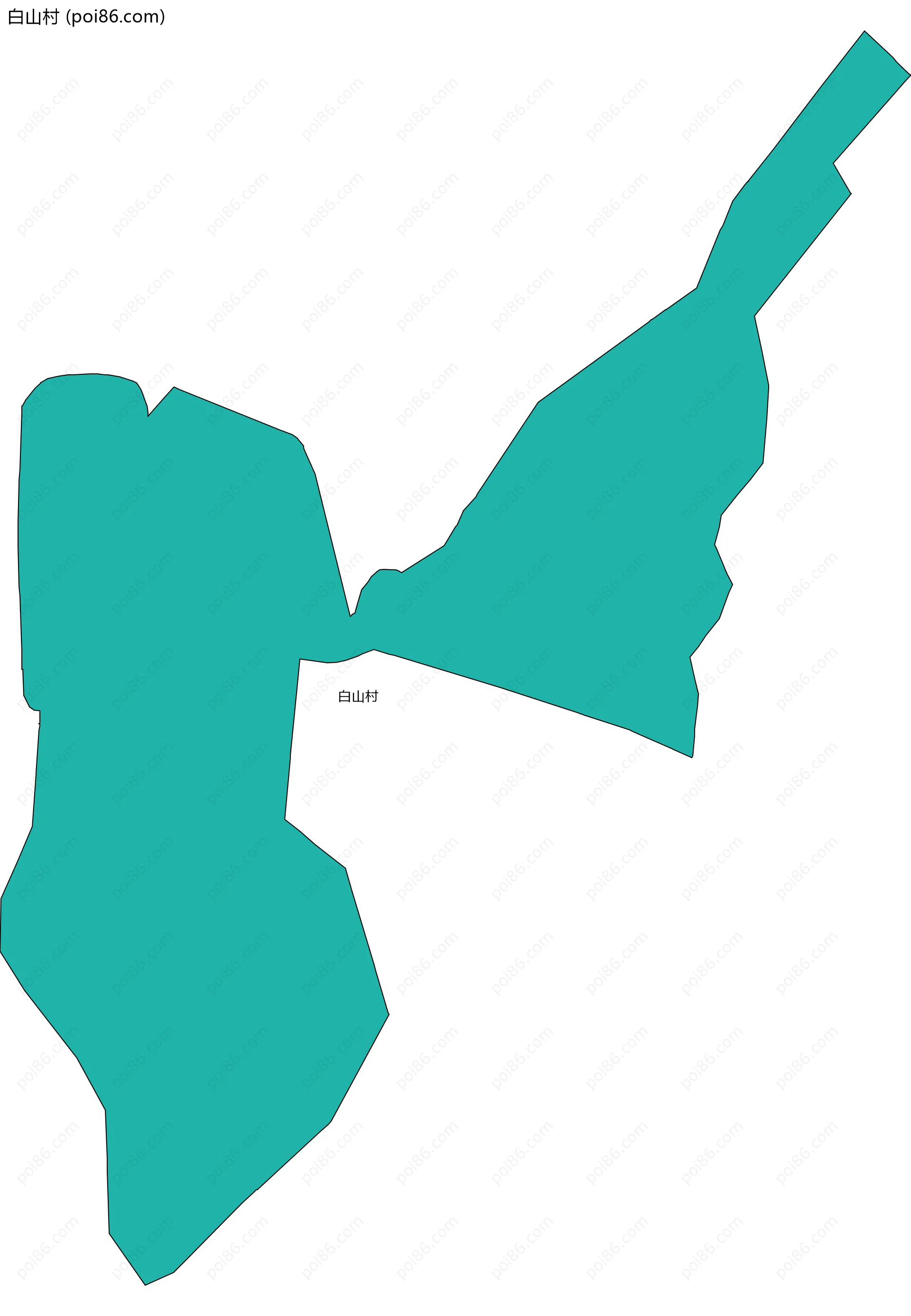 白山村边界地图