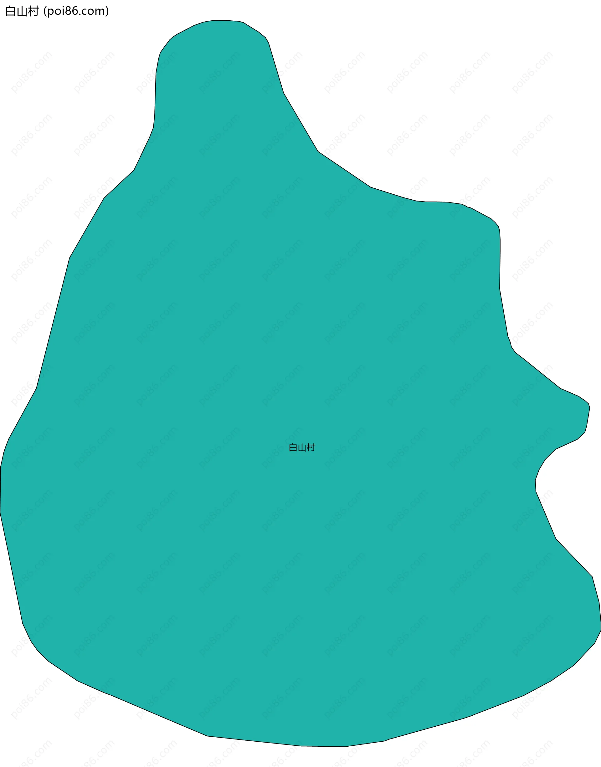 白山村边界地图