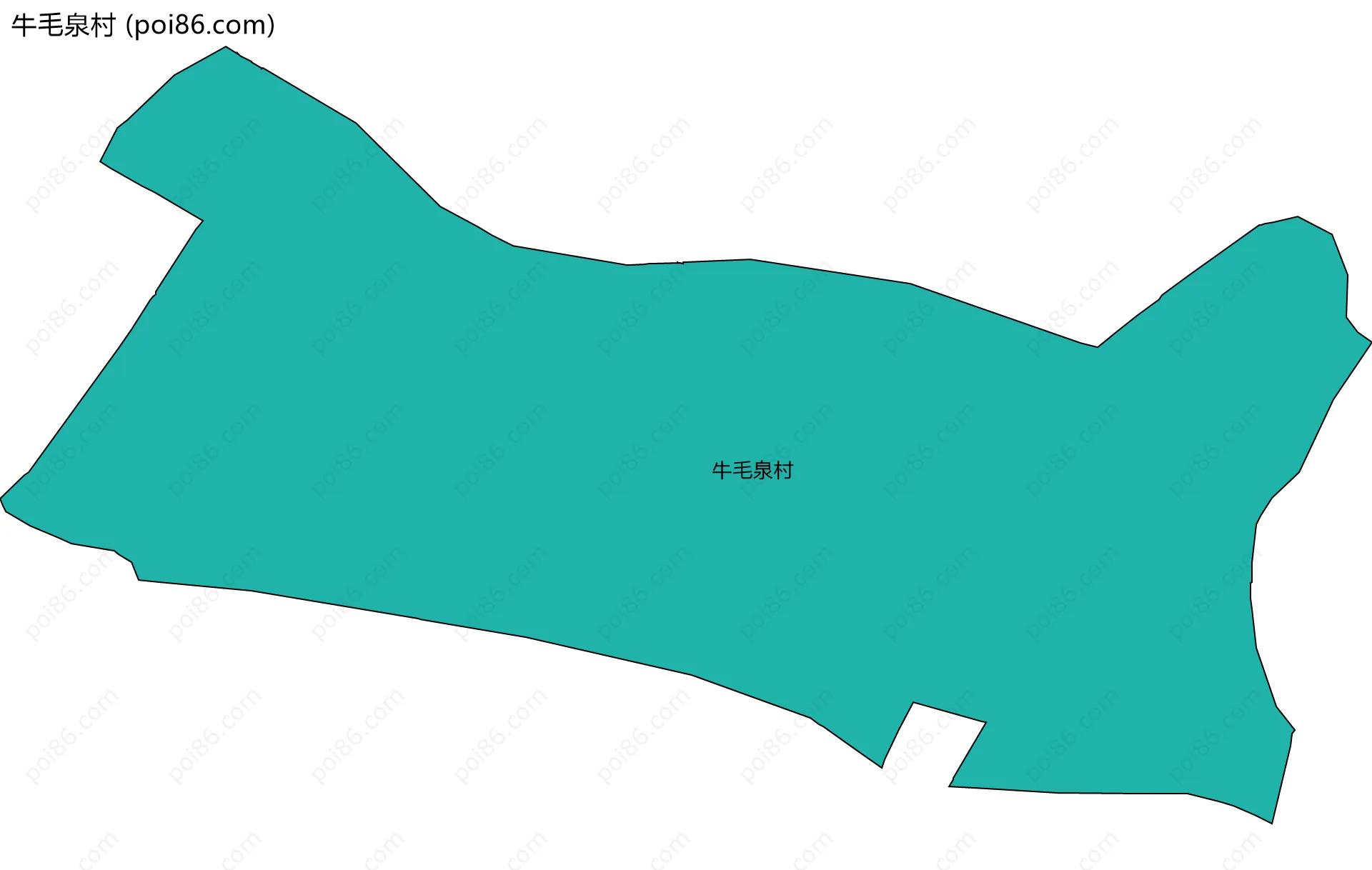 牛毛泉村边界地图