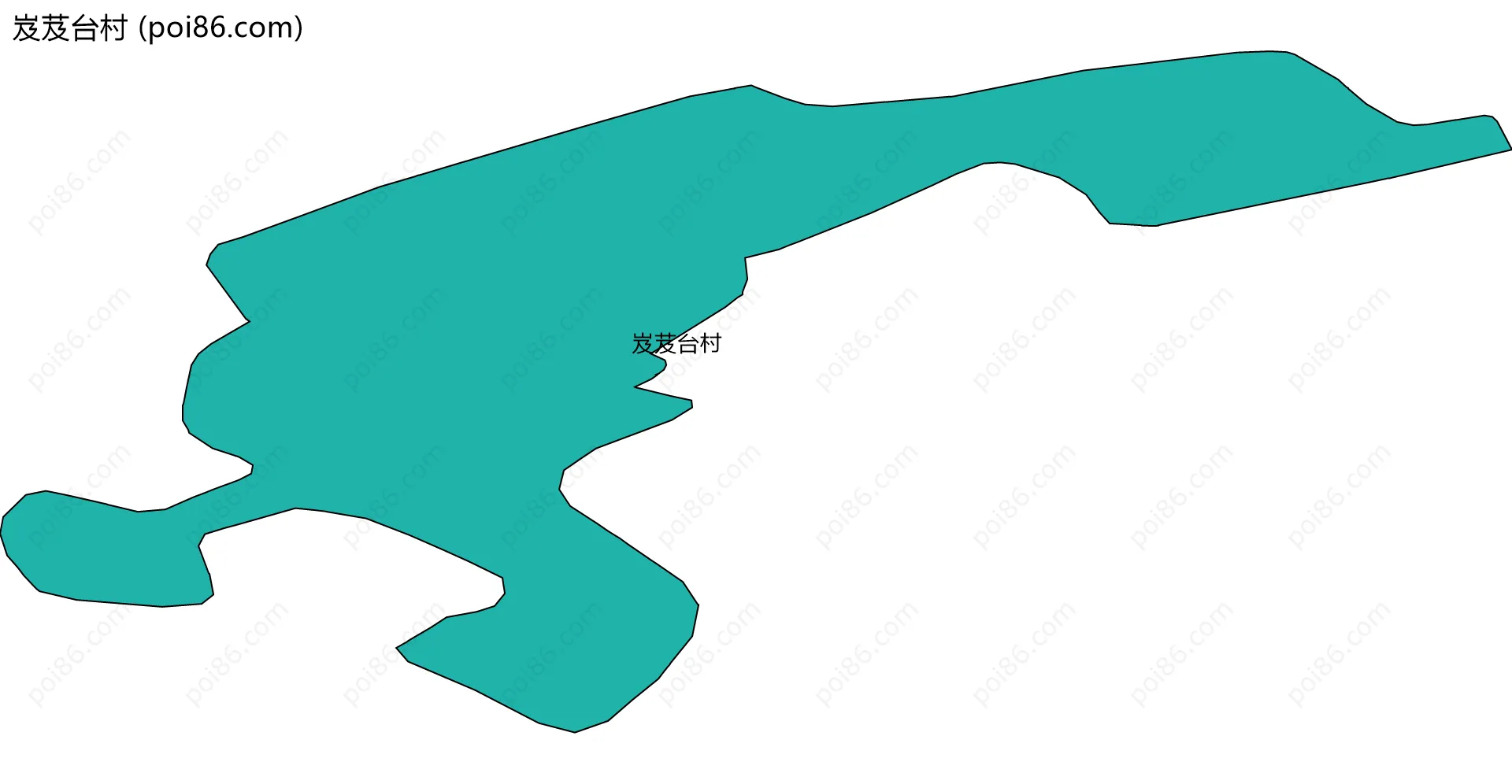 岌芨台村边界地图