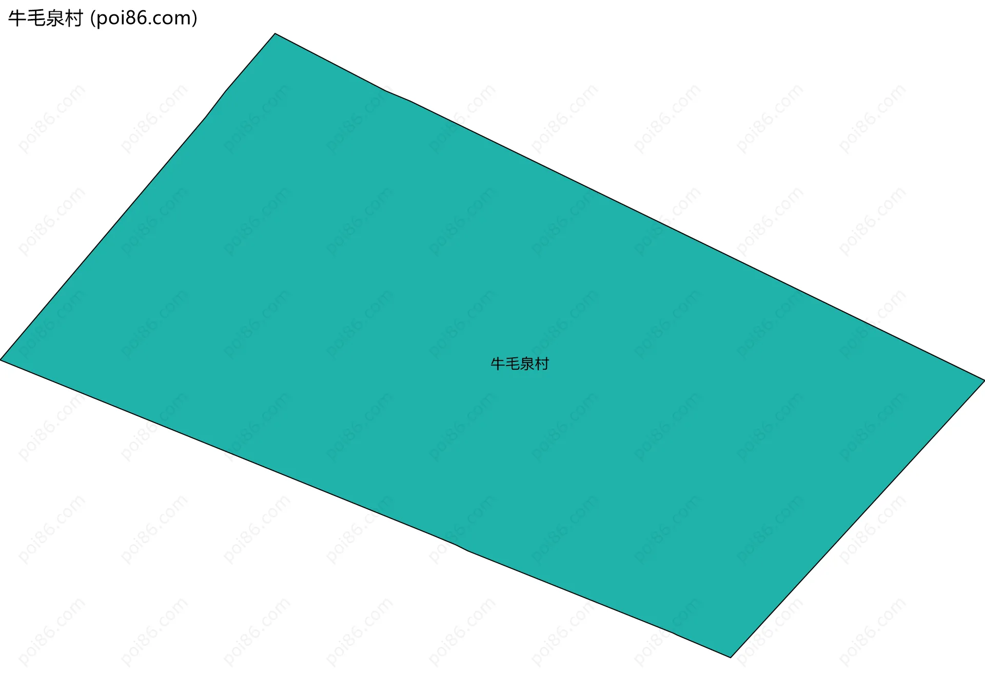 牛毛泉村边界地图