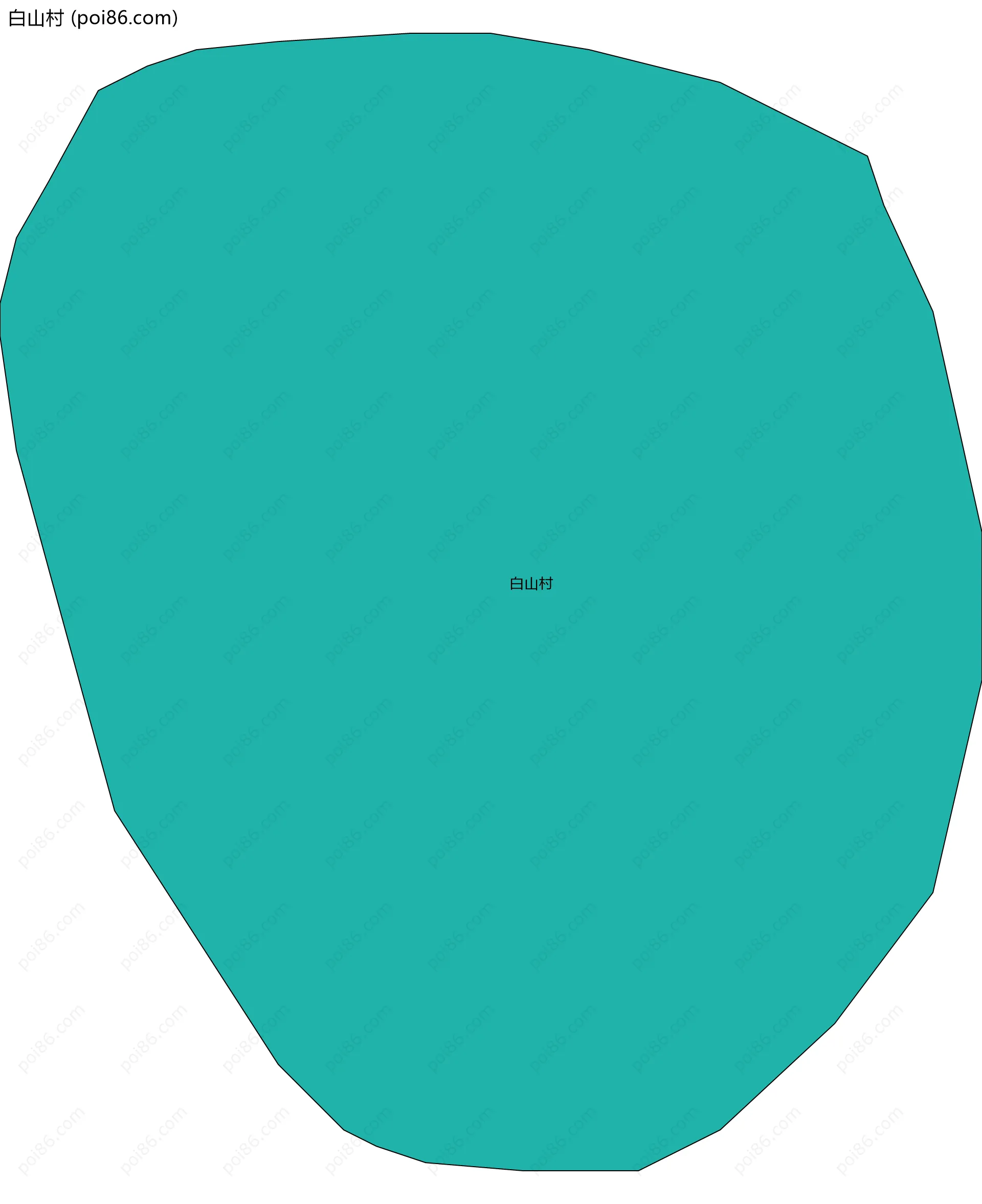 白山村边界地图