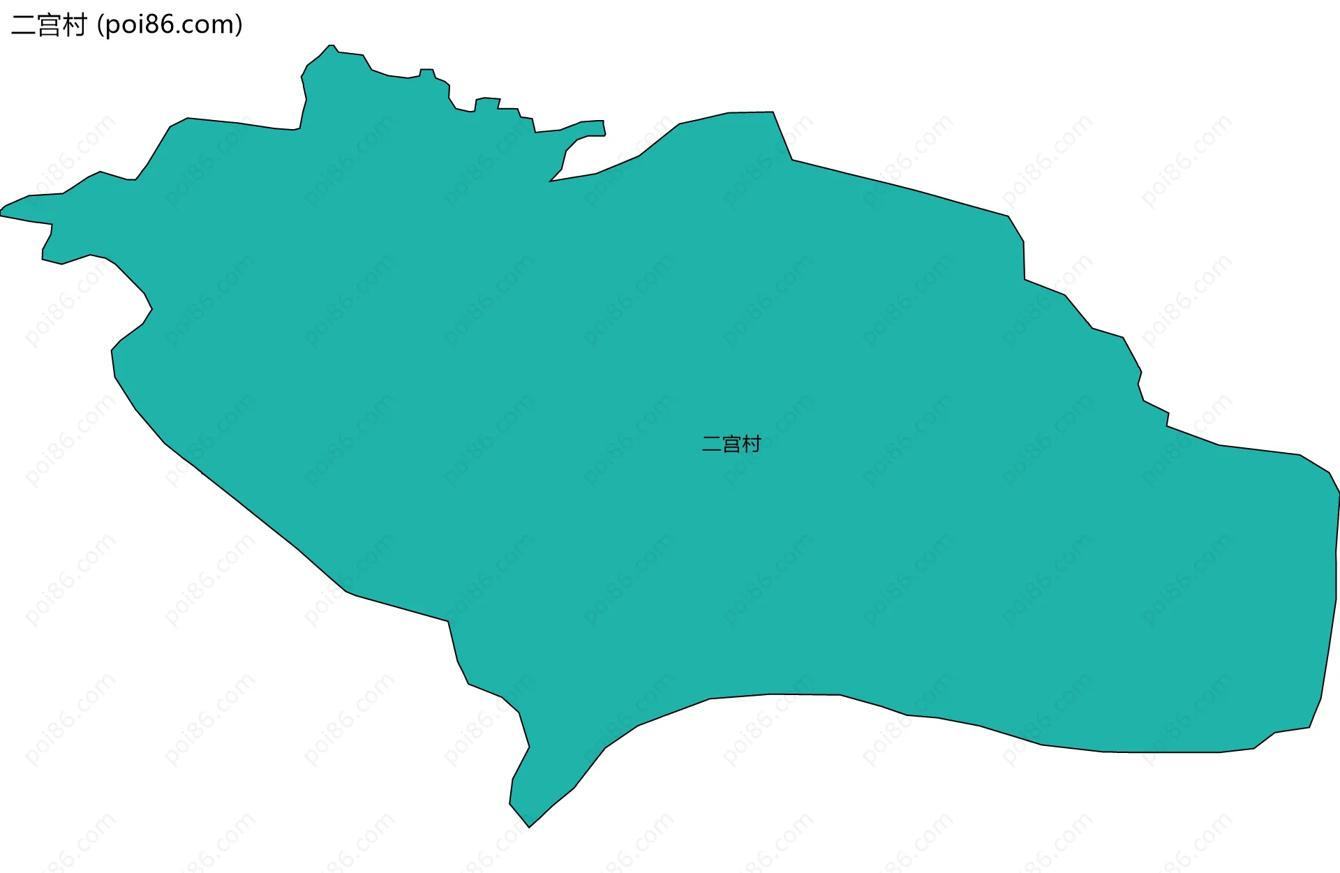 二宫村边界地图