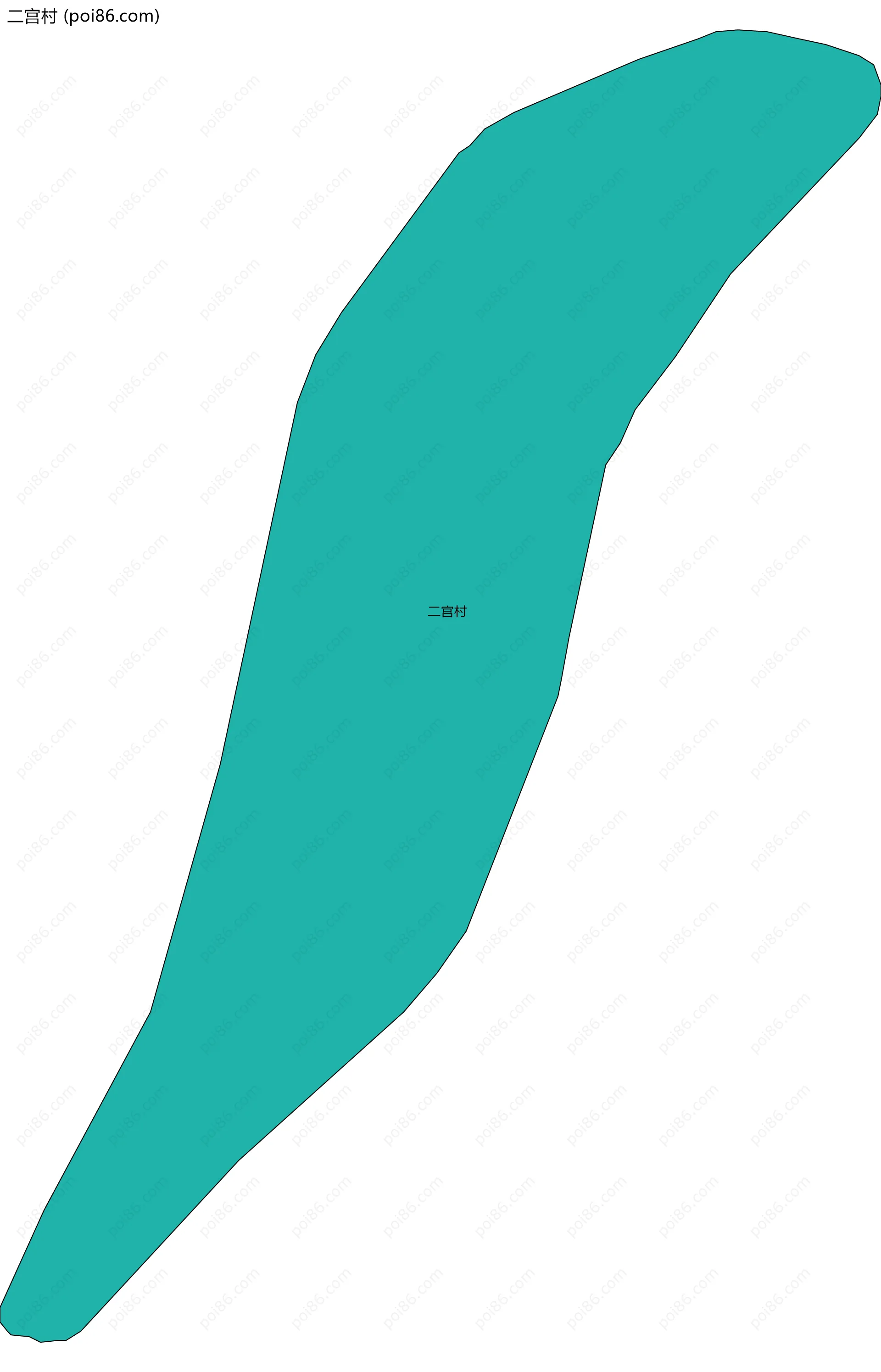 二宫村边界地图