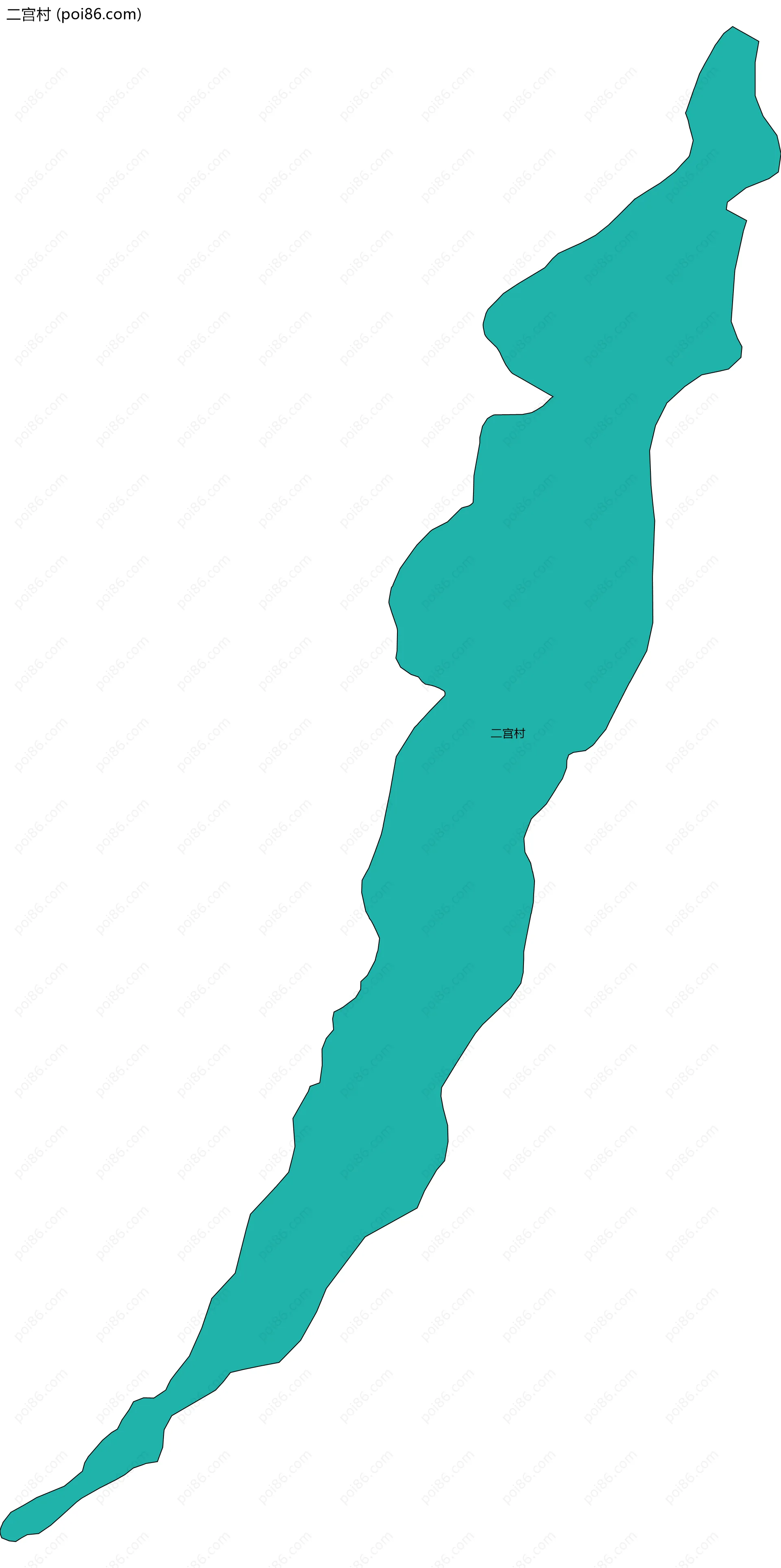 二宫村边界地图