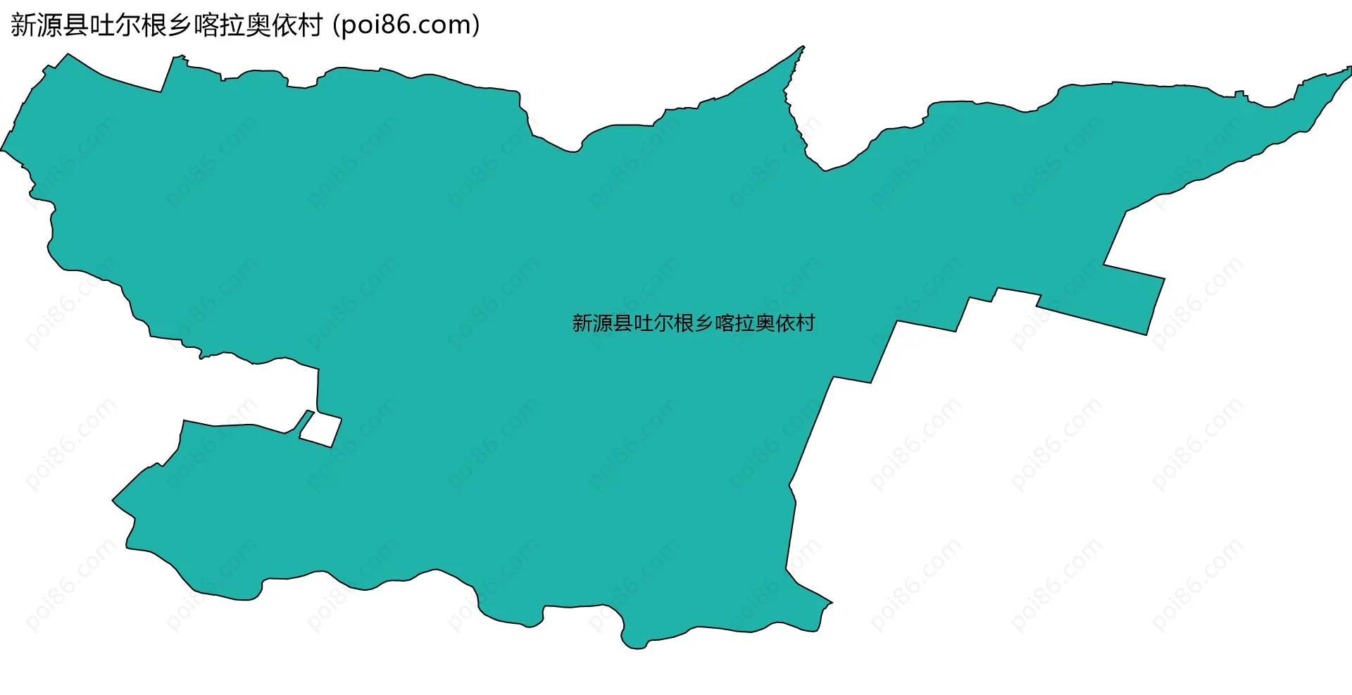 新源县吐尔根乡喀拉奥依村边界地图