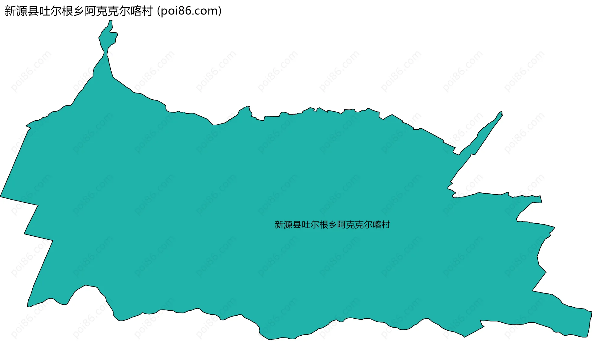 新源县吐尔根乡阿克克尔喀村边界地图