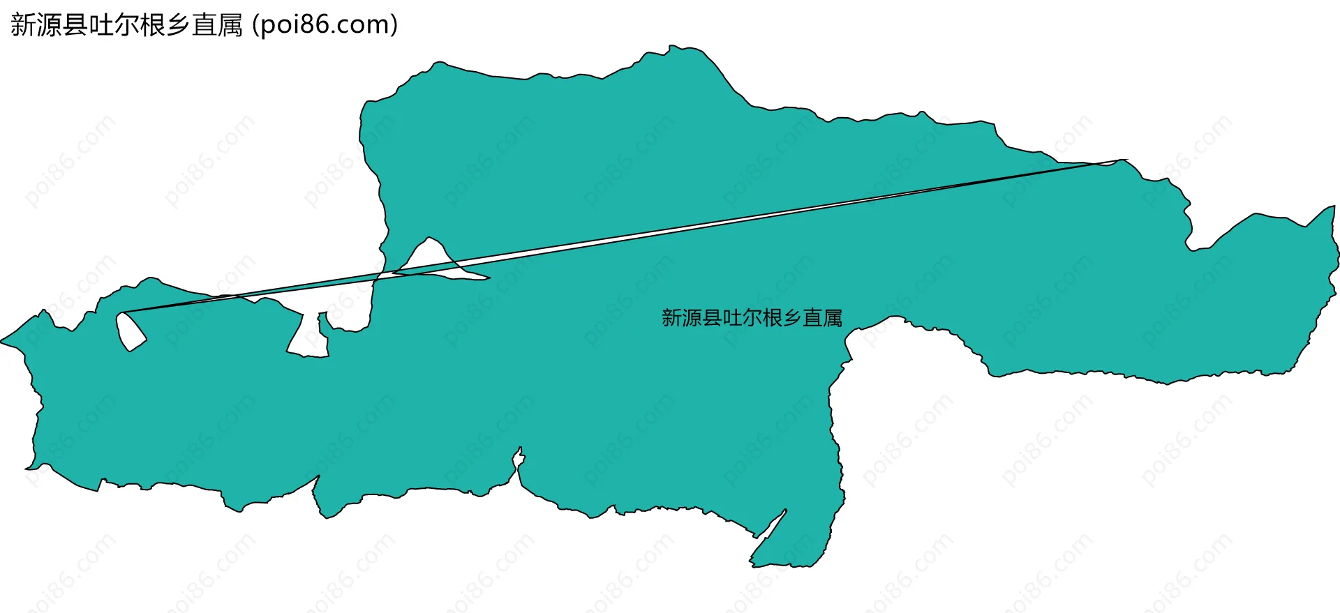 新源县吐尔根乡直属边界地图