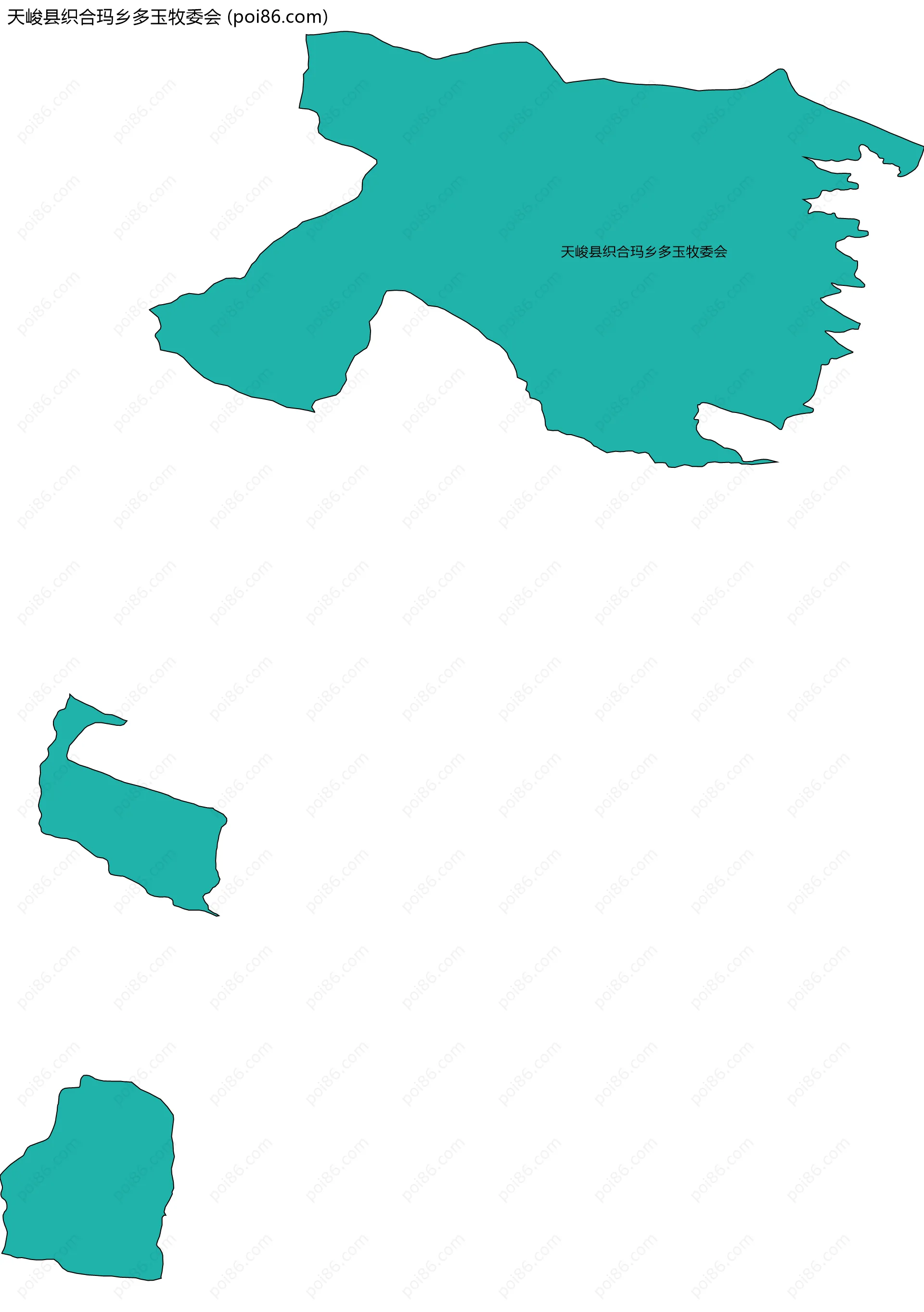 天峻县织合玛乡多玉牧委会边界地图