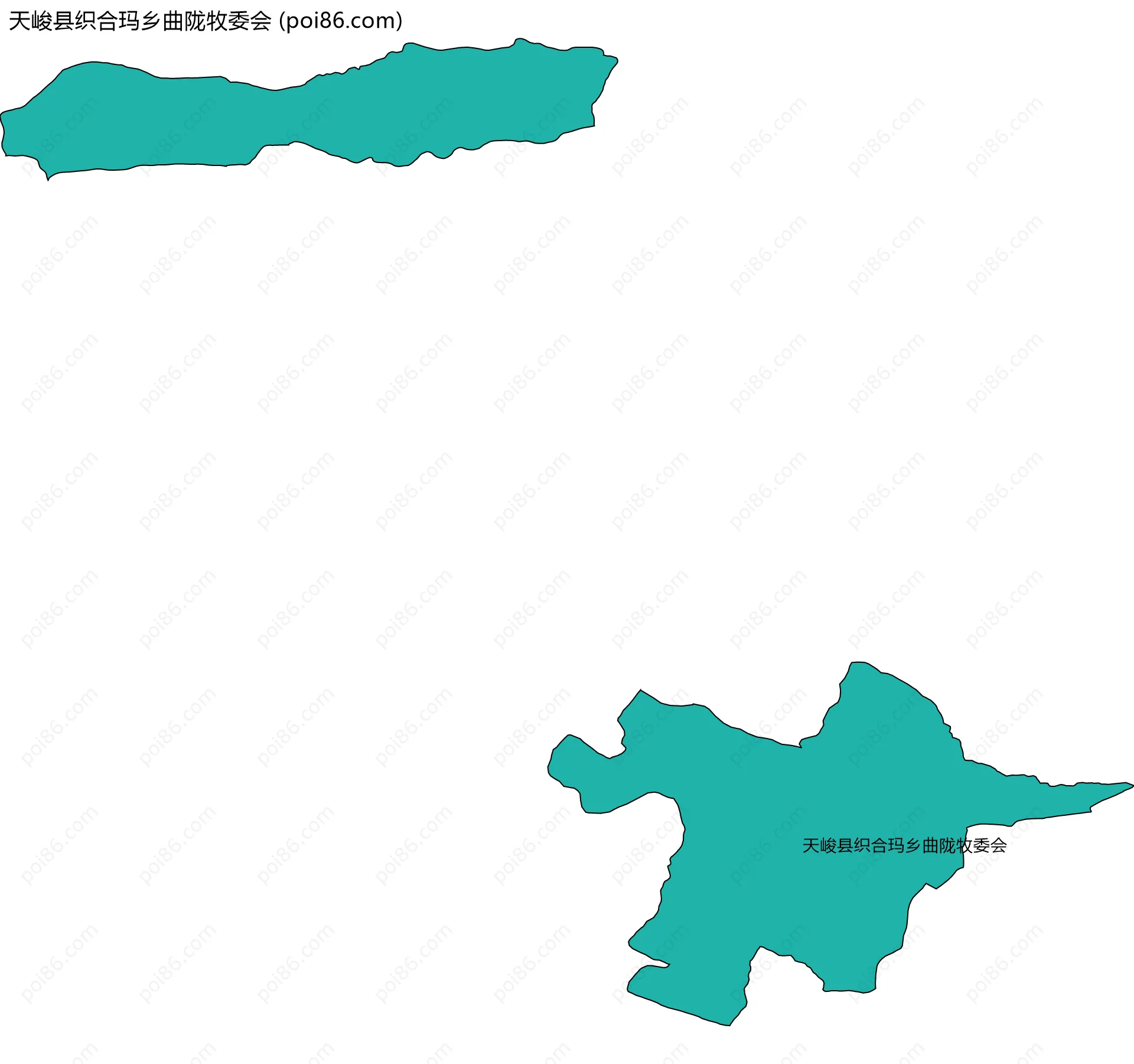 天峻县织合玛乡曲陇牧委会边界地图