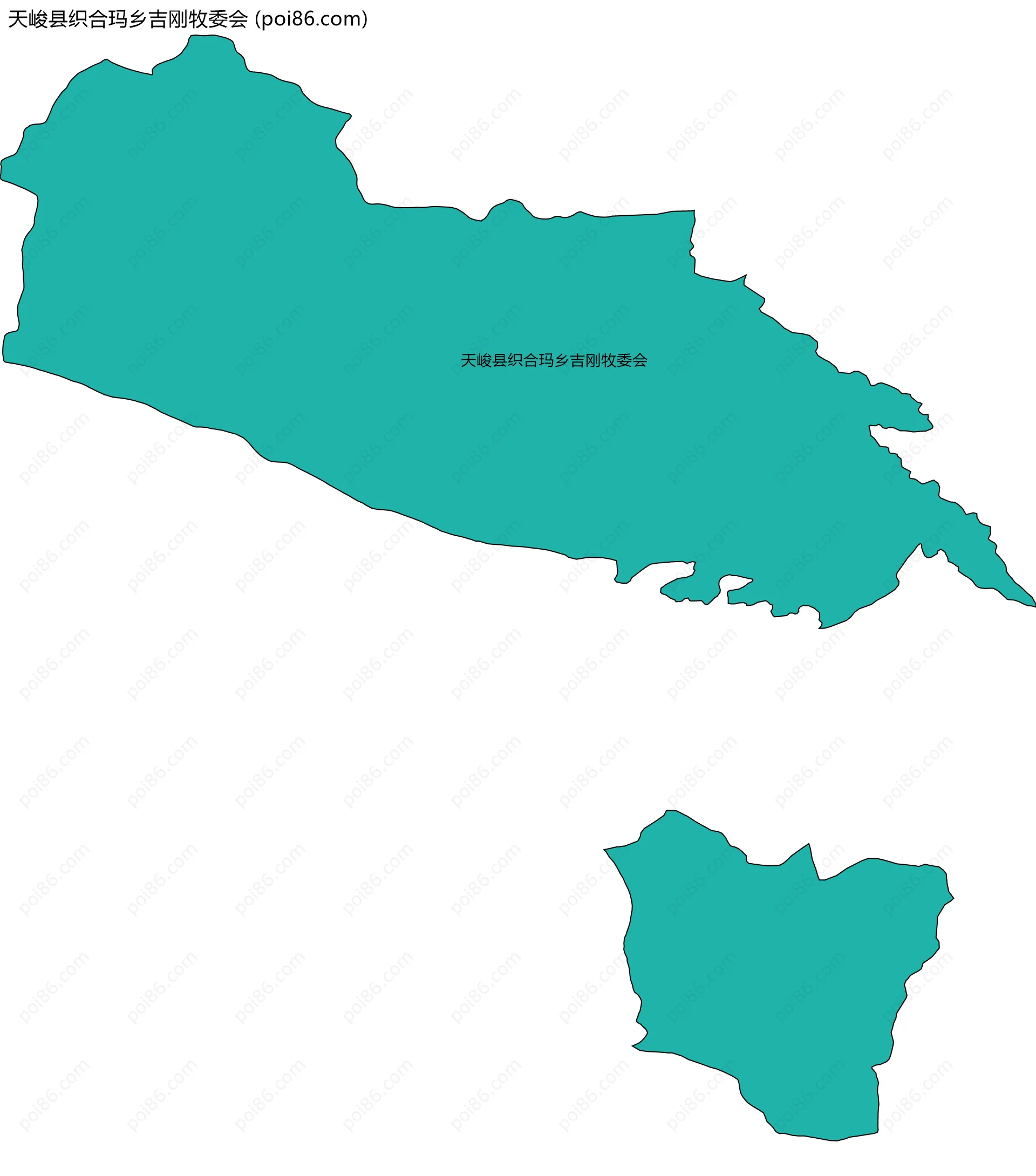 天峻县织合玛乡吉刚牧委会边界地图