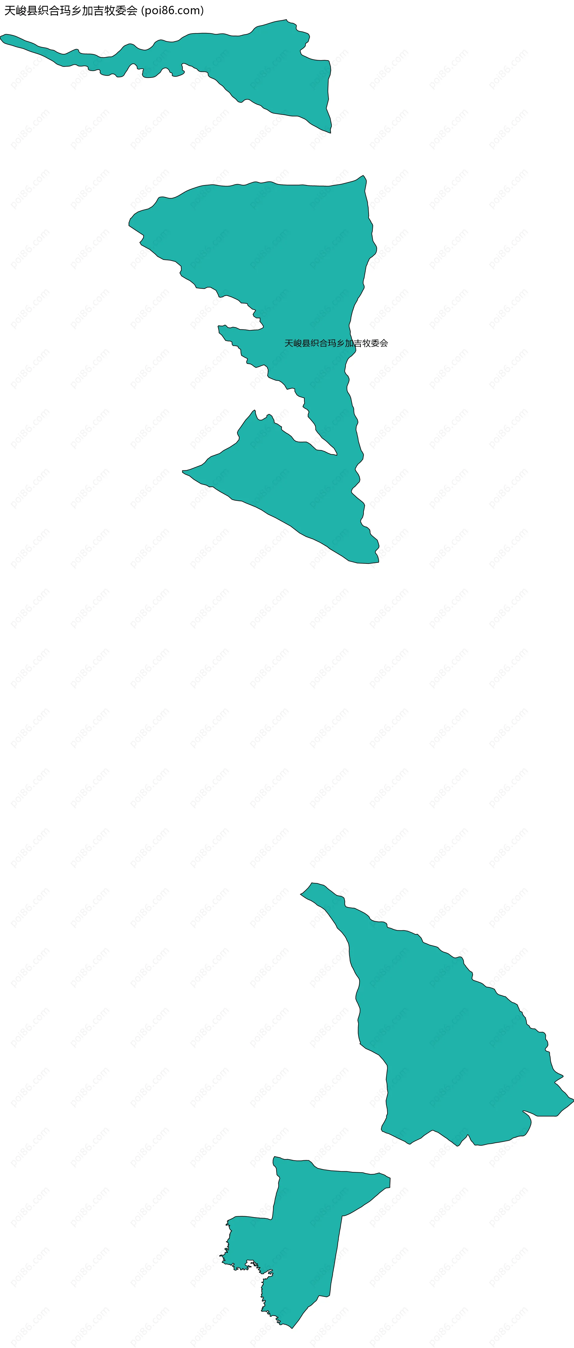 天峻县织合玛乡加吉牧委会边界地图