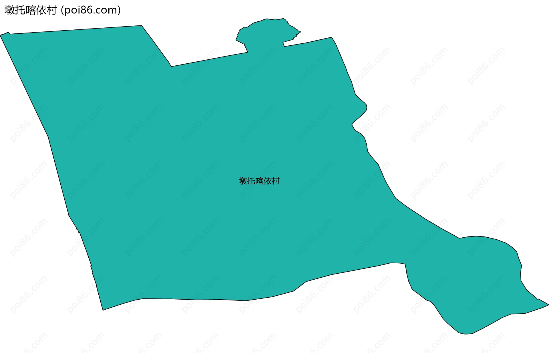 墩托喀依村边界地图
