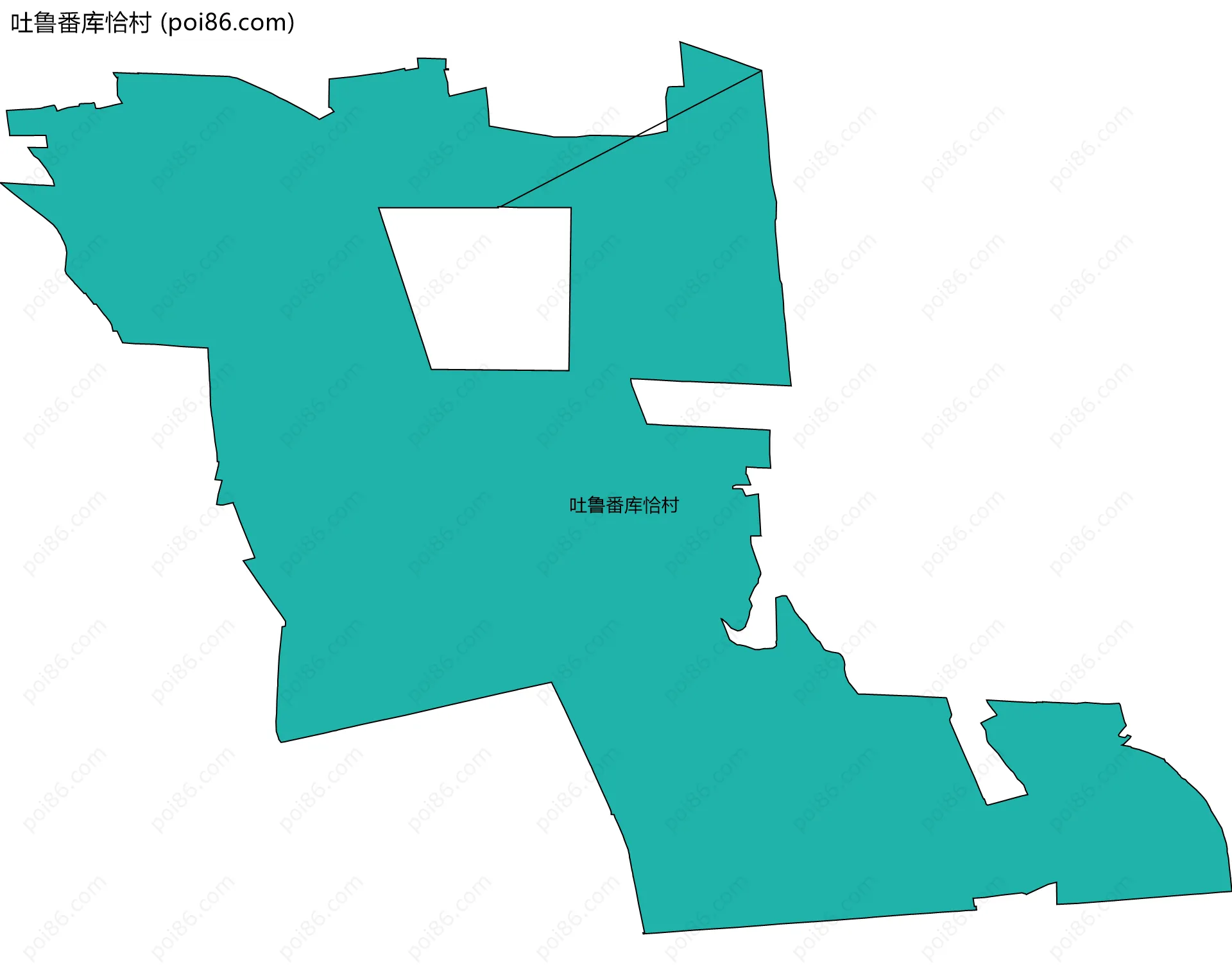 吐鲁番库恰村边界地图
