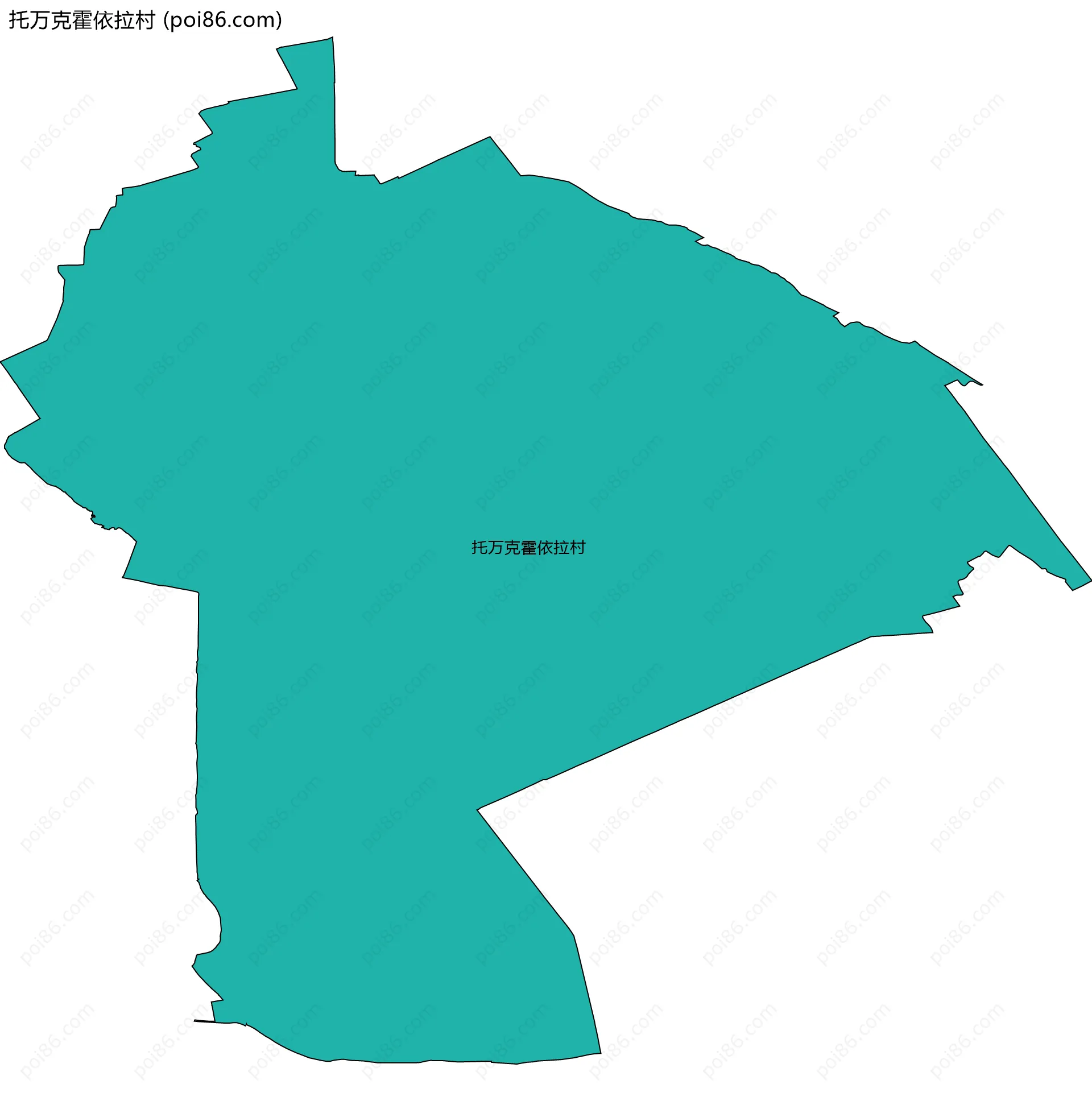 托万克霍依拉村边界地图