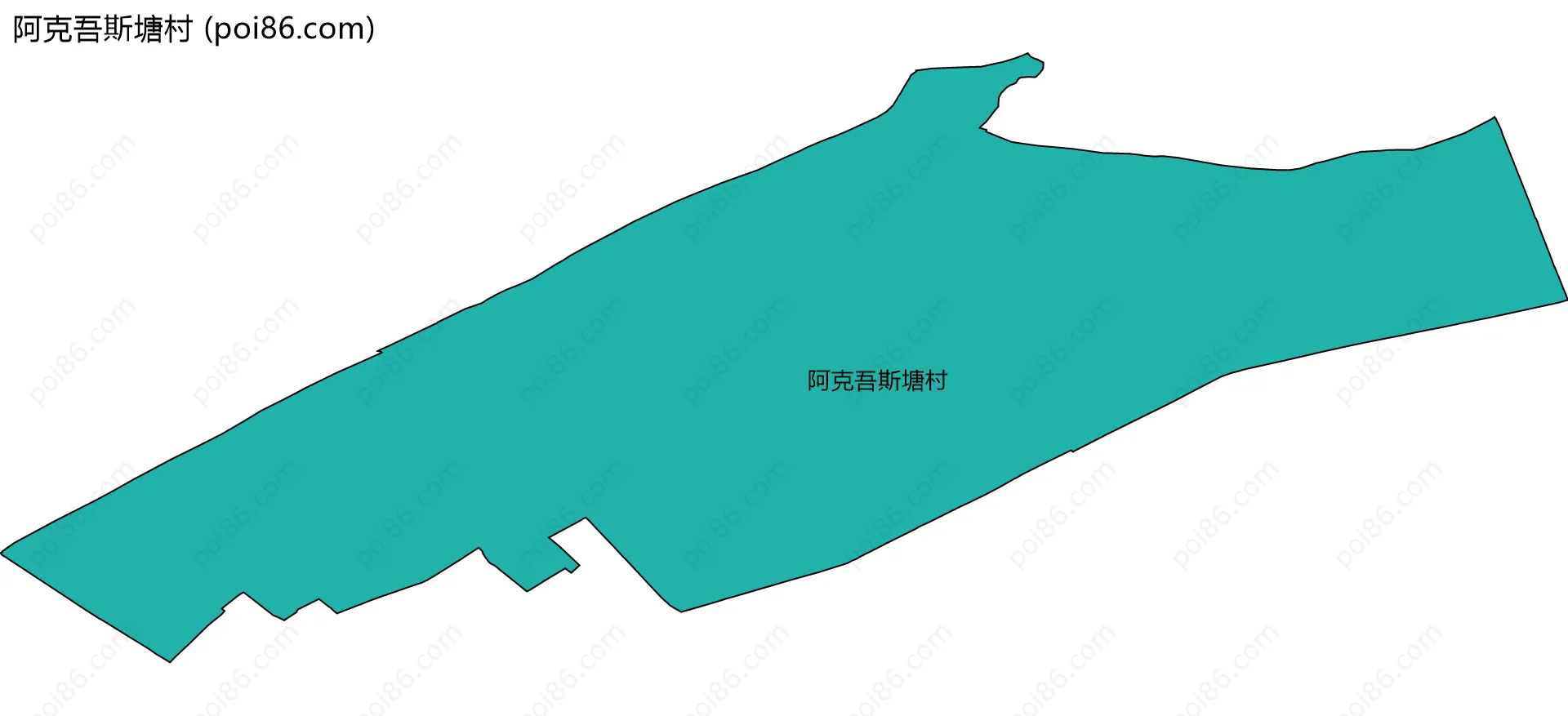 阿克吾斯塘村边界地图
