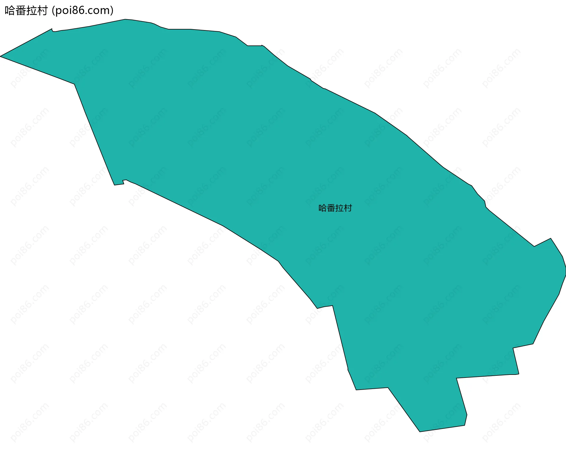 哈番拉村边界地图