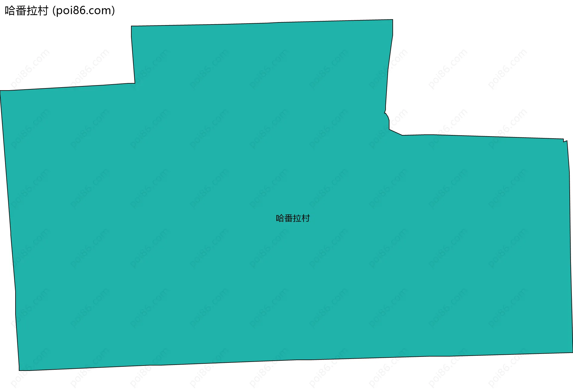 哈番拉村边界地图