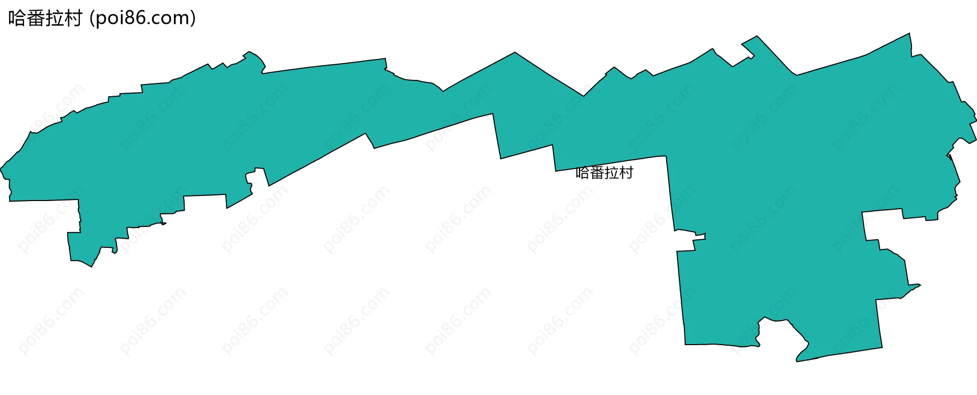哈番拉村边界地图