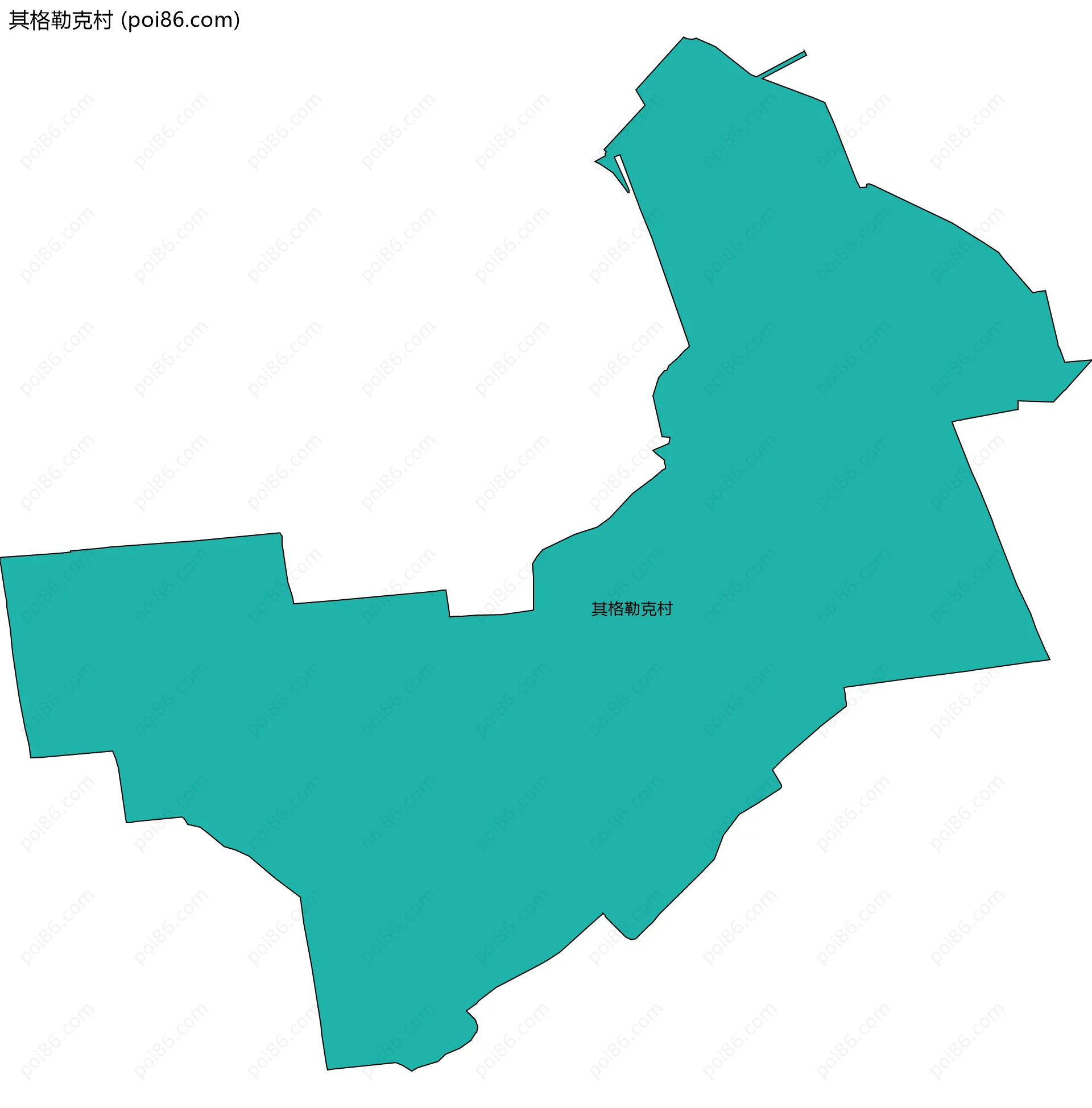 其格勒克村边界地图