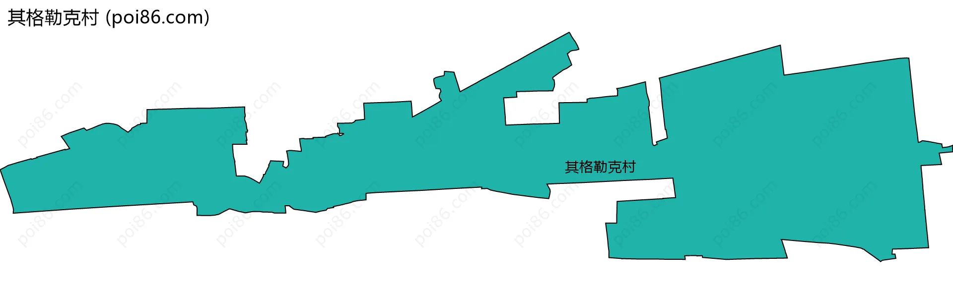 其格勒克村边界地图