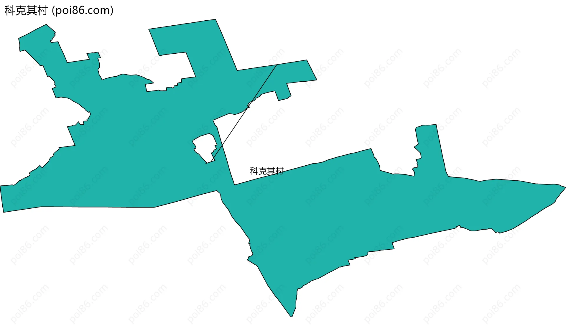 科克其村边界地图